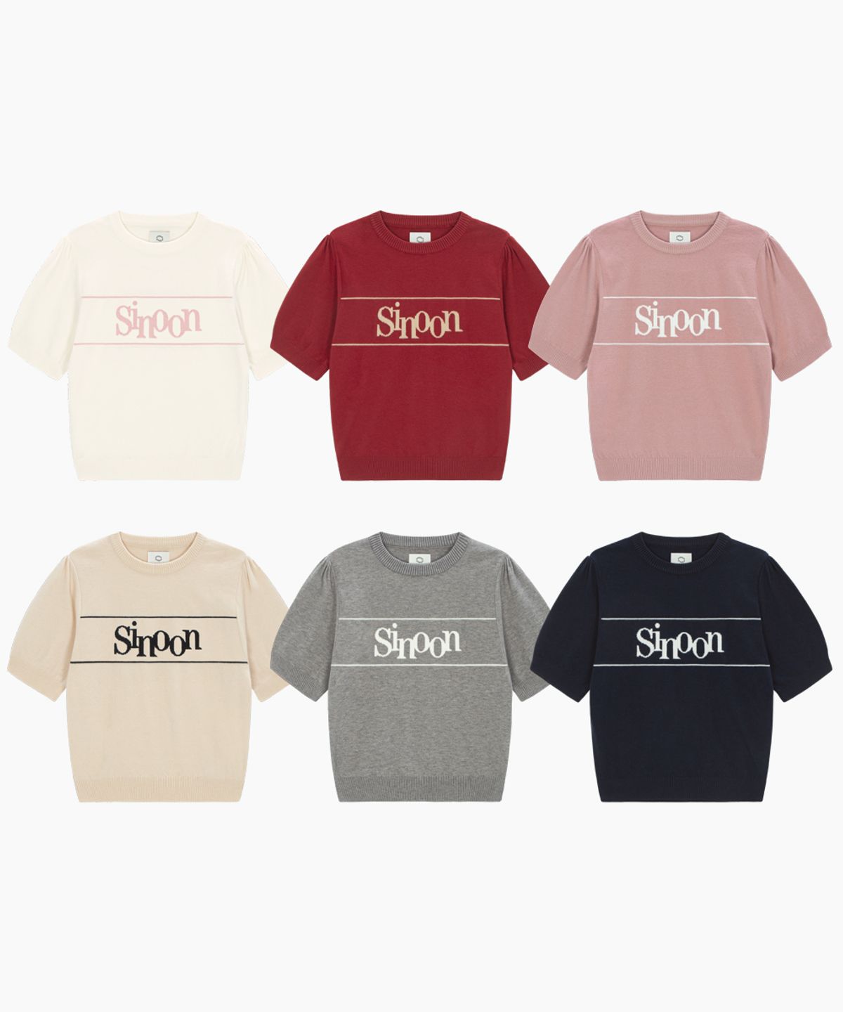 시눈(SINOON) Sinoon Logo Half Knit (Red)