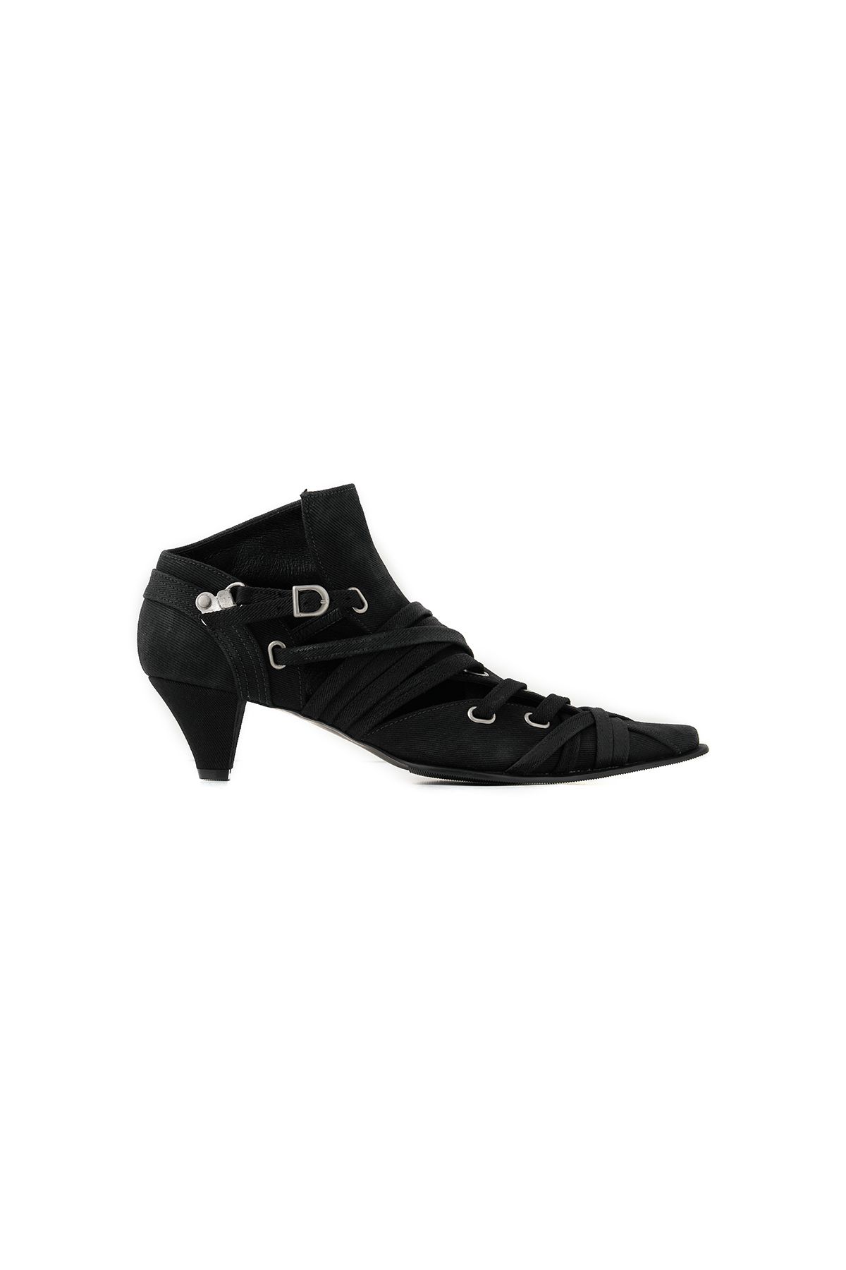 포트리스(4TRESS) ICONIC WAXED STRAPPY PUMPS 01 BLACK