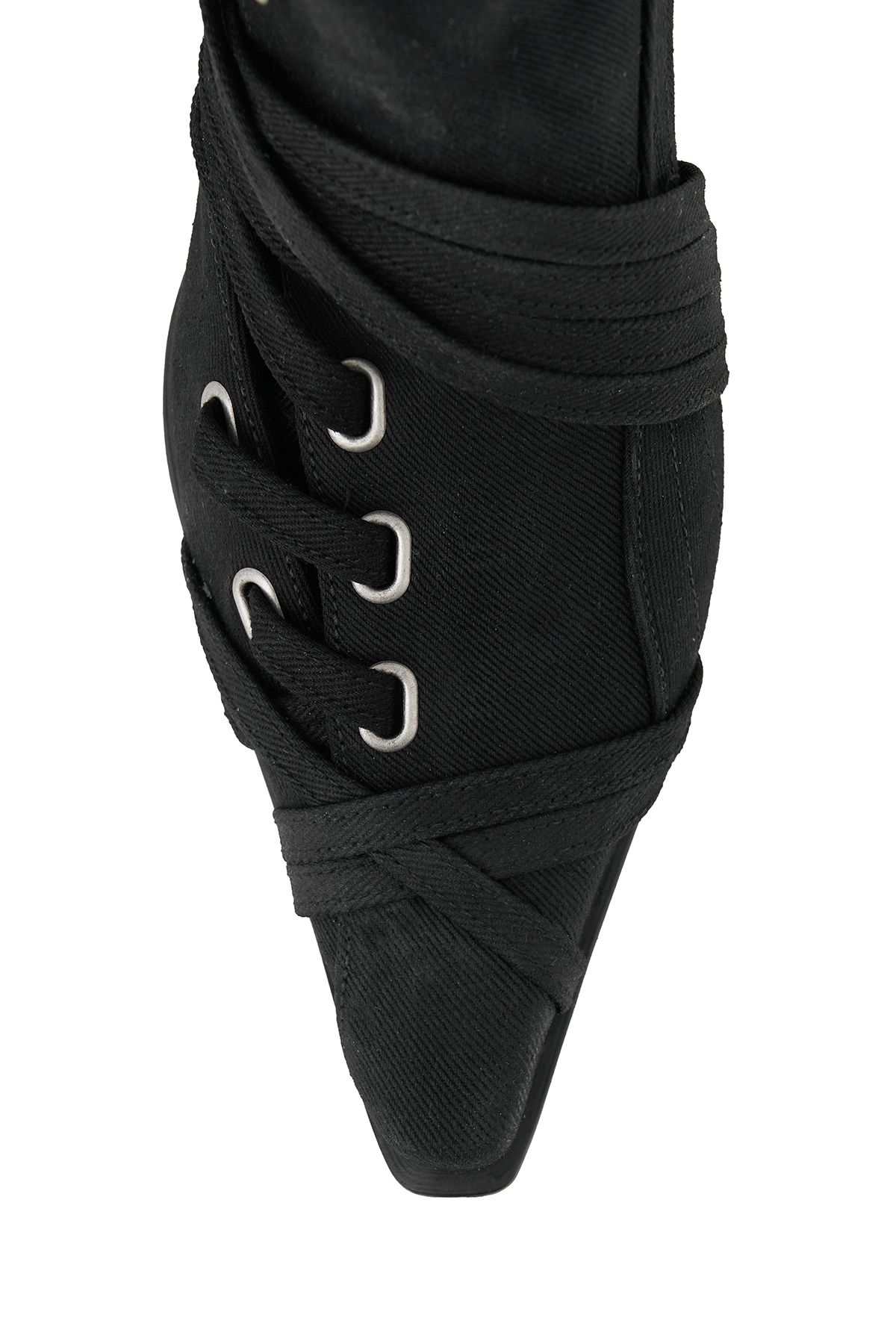 포트리스(4TRESS) ICONIC WAXED STRAPPY PUMPS 01 BLACK