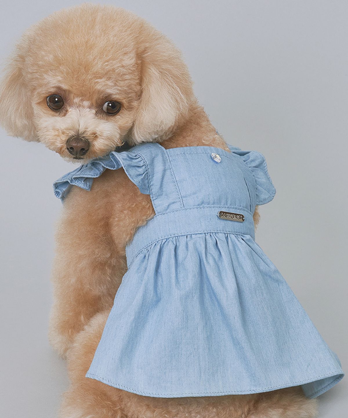 도그아이(DOGI) 강아지 데님 원피스 연청