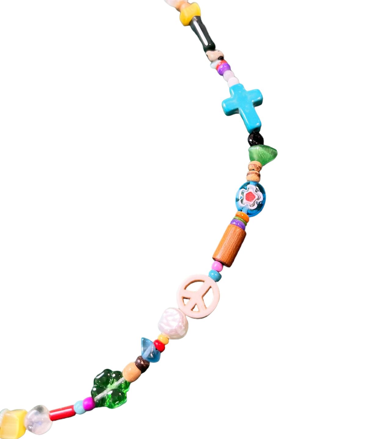 스케이터락(SK8ER ROCK) Smiley Multi Beads Necklace (Multi)