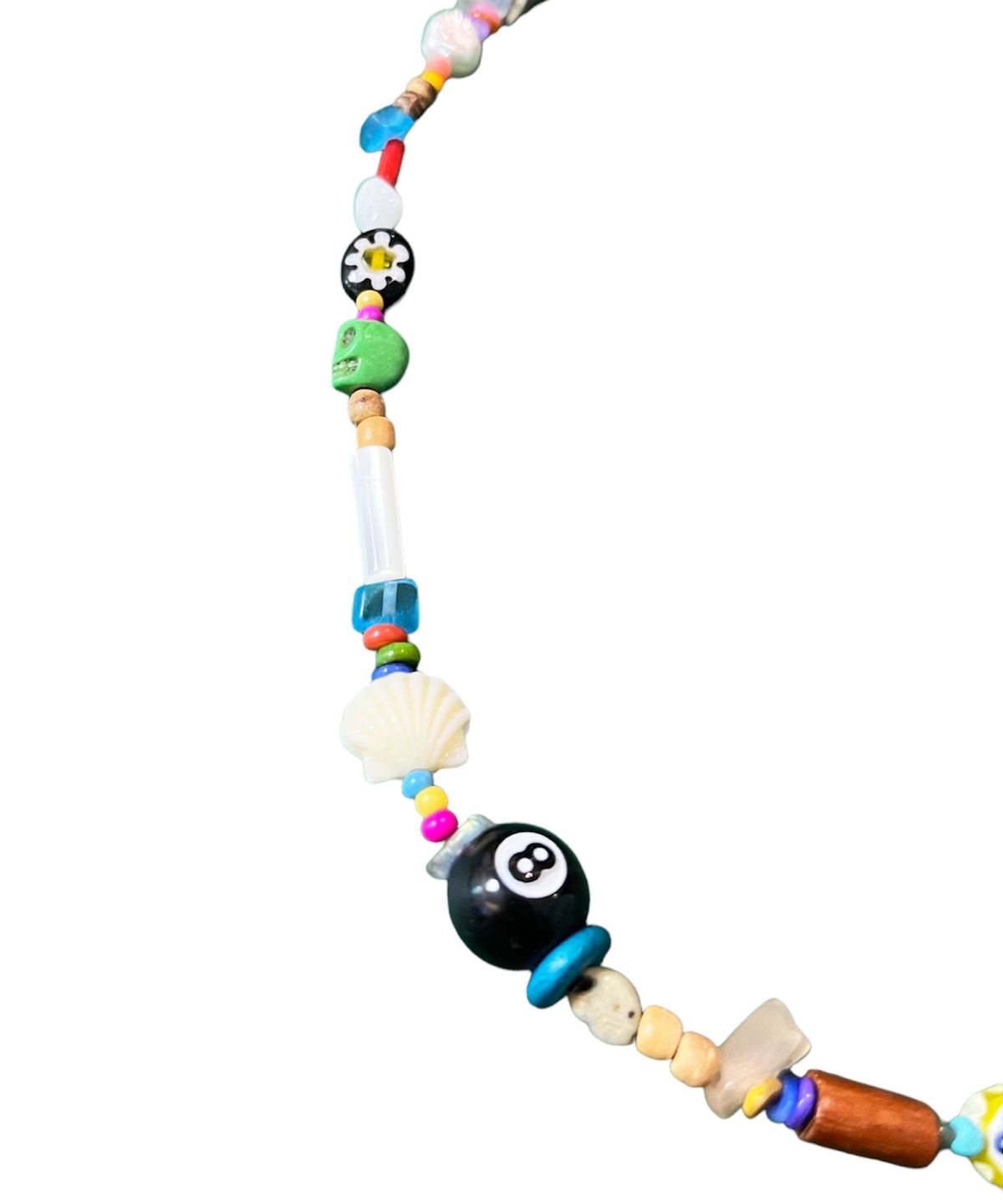 스케이터락(SK8ER ROCK) Smiley Multi Beads Necklace (Multi)