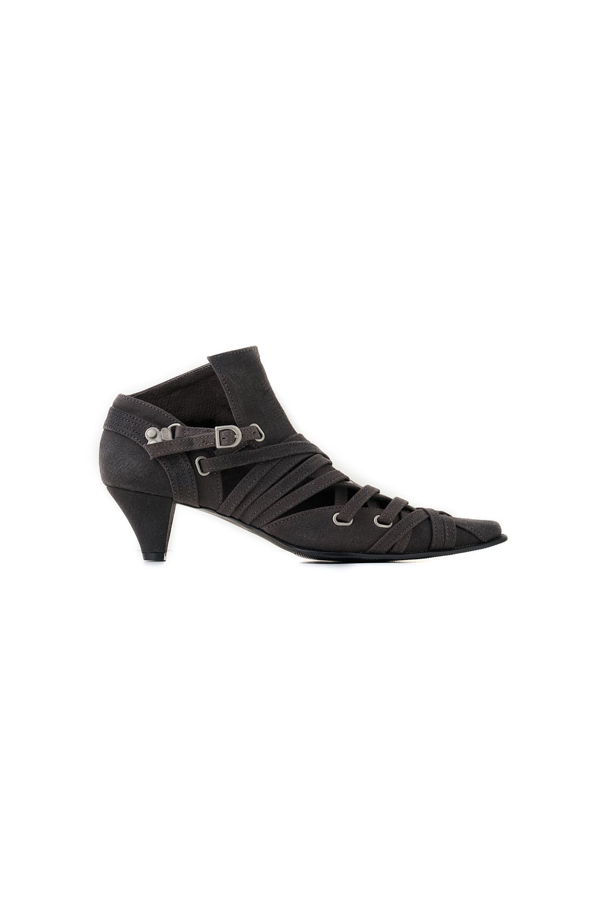 포트리스(4TRESS) ICONIC WAXED STRAPPY PUMPS 01 GRAY