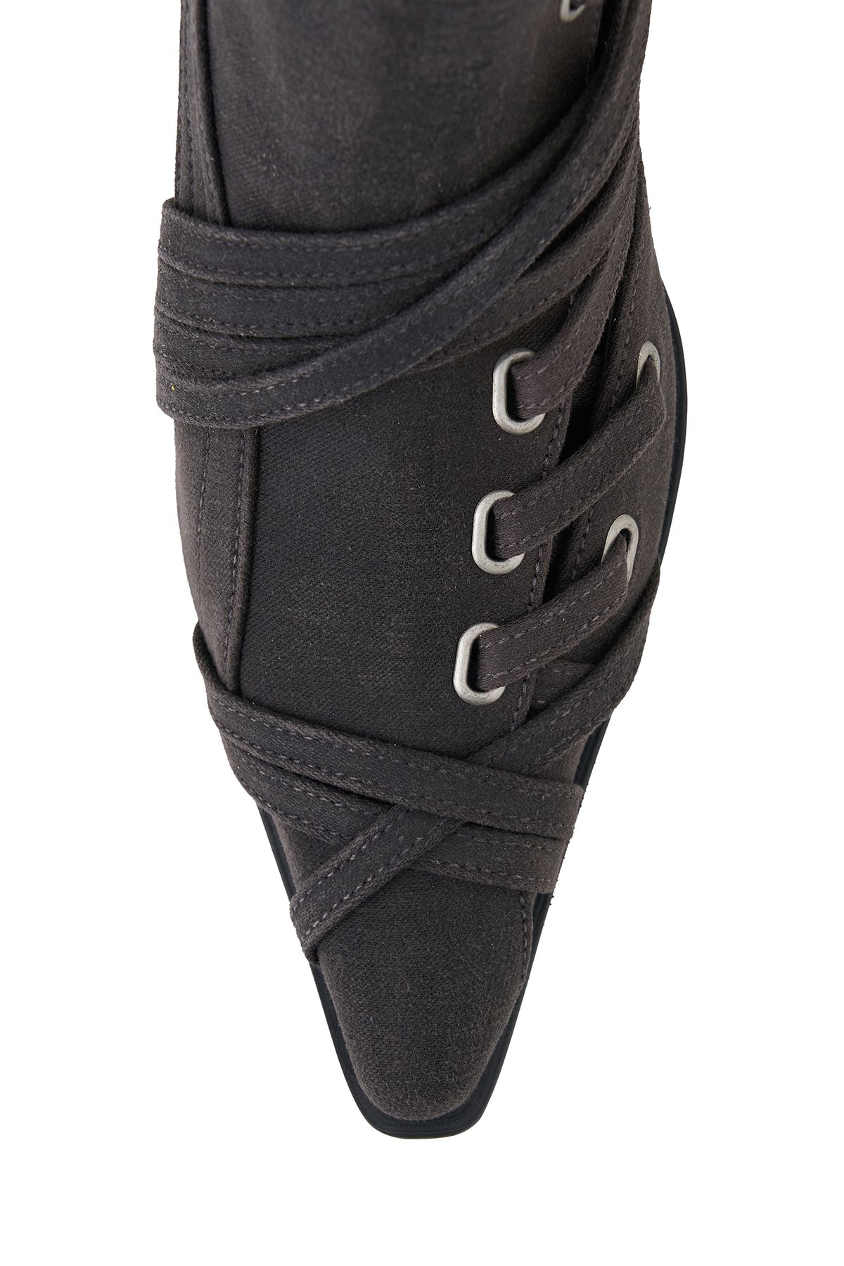 포트리스(4TRESS) ICONIC WAXED STRAPPY PUMPS 01 GRAY