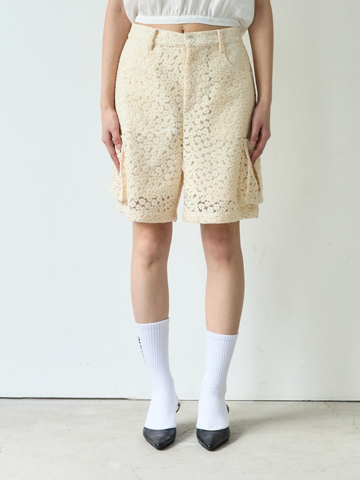 시엔느(SIENNE) Puglia Pocket Shorts (Beige)