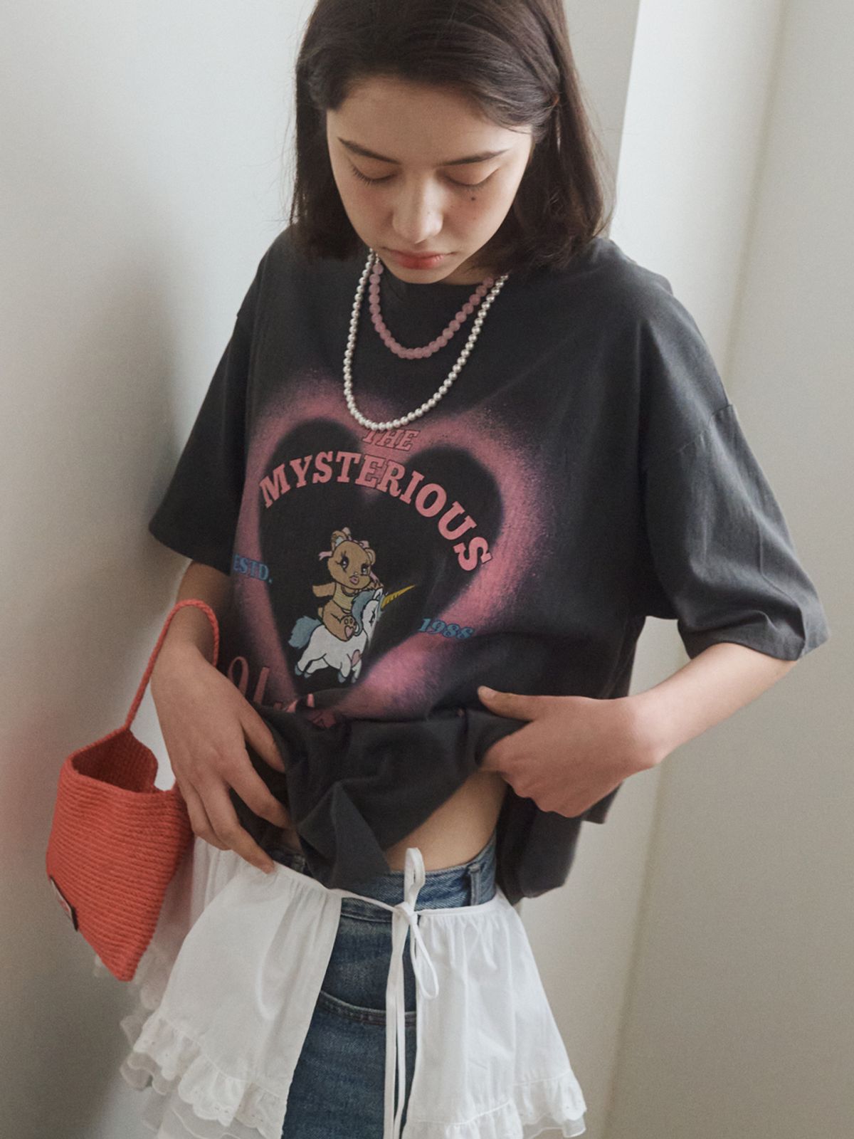모어쥬드(MOREJUDE) More unicon t-shirt deep gray