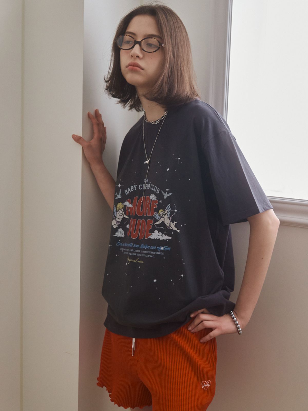 모어쥬드(MOREJUDE) Jude angel t-shirt deep gray