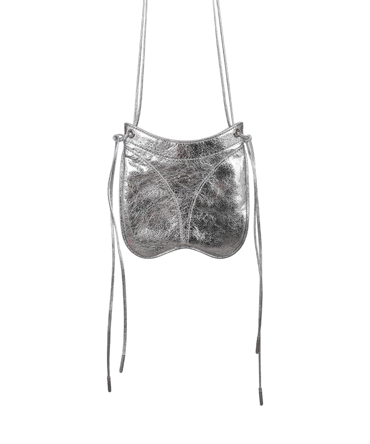 51퍼센트(51PERCENT) Thong leather mini bag - Silver