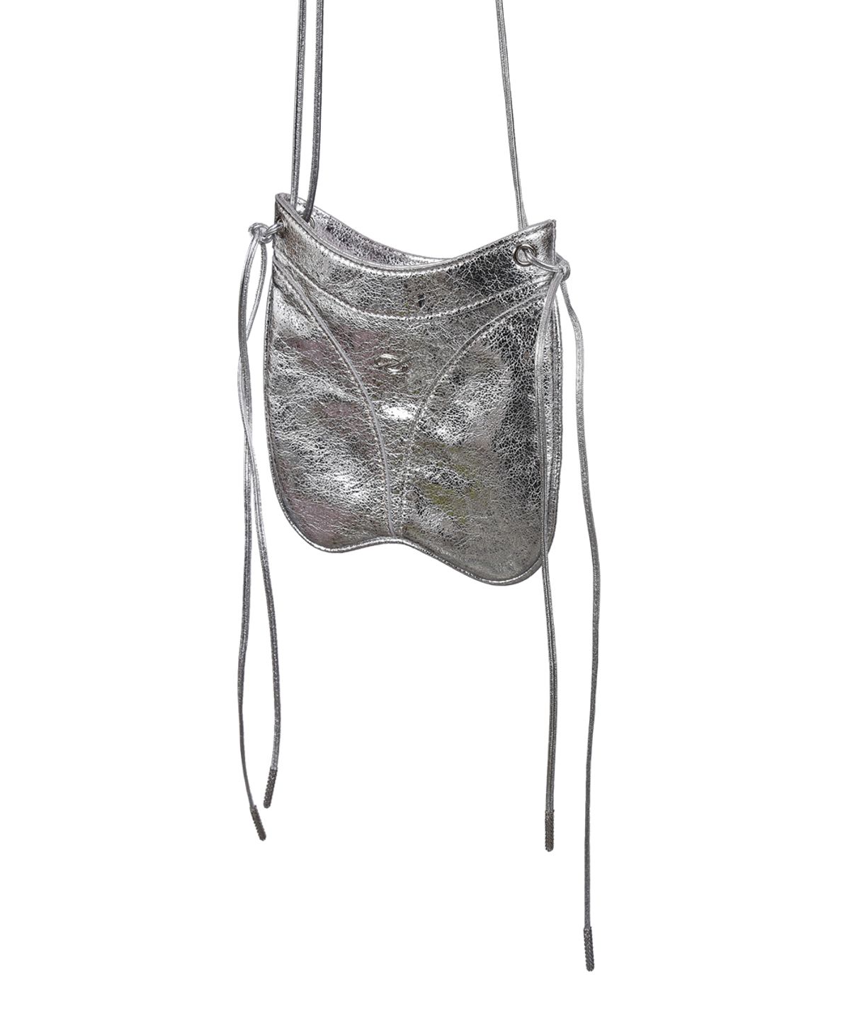 51퍼센트(51PERCENT) Thong leather mini bag - Silver