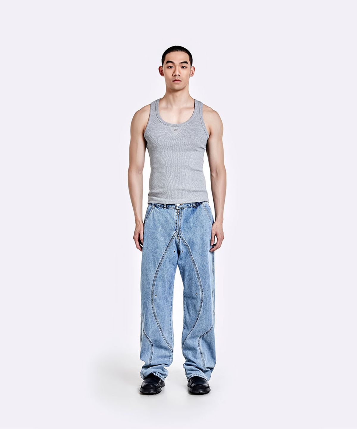 51퍼센트(51PERCENT) Metal logo sleeveless - Grey