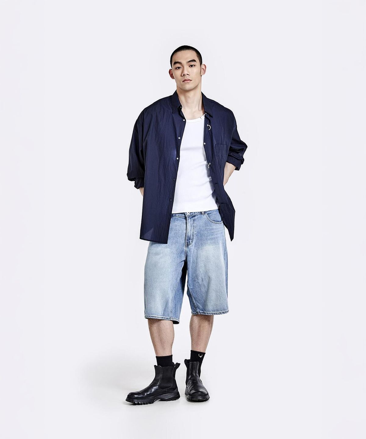 51퍼센트(51PERCENT) Ring shirt - Navy