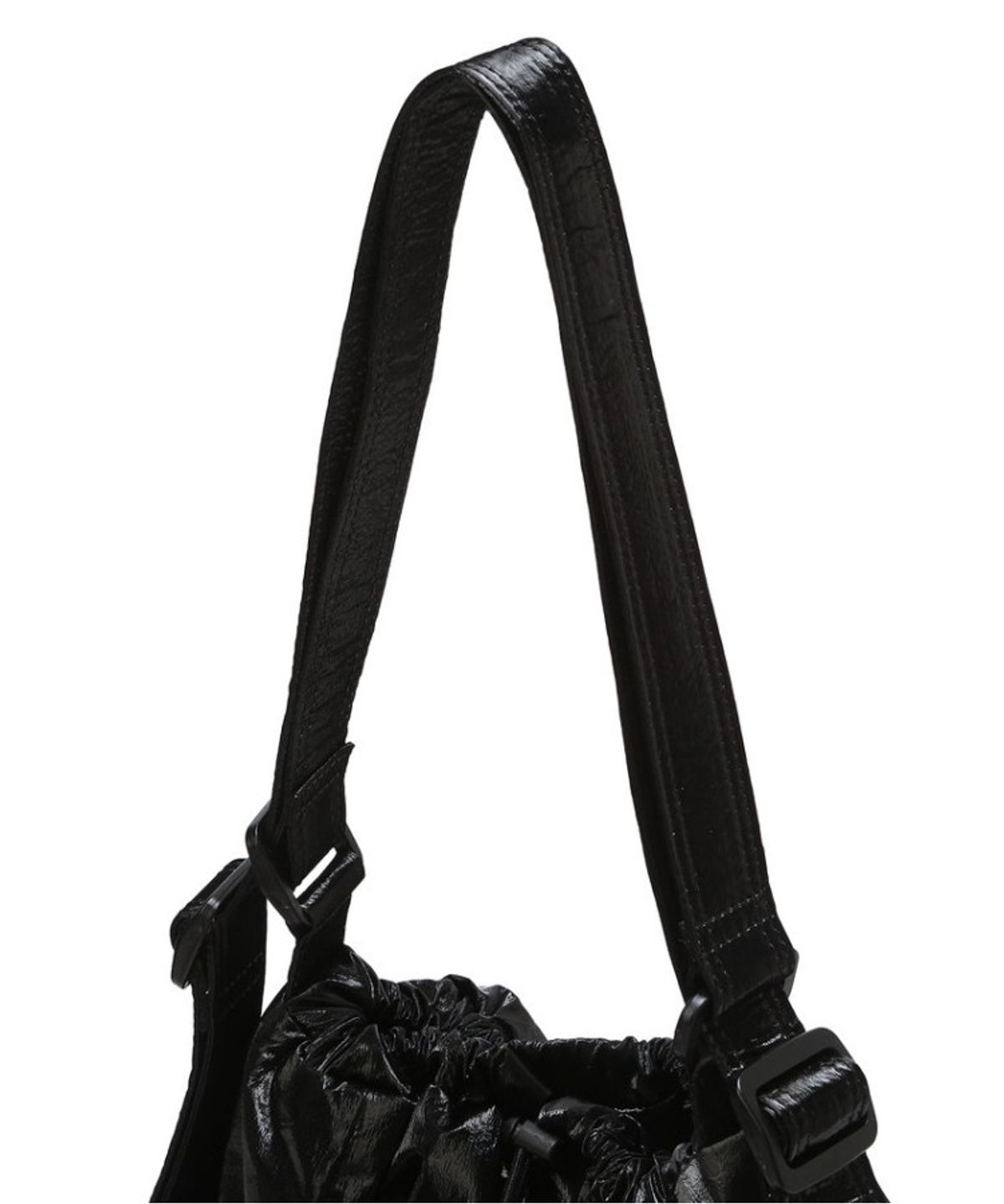 아떼 바네사브루노(ATHE VANESSABRUNO) [RUBAN] 글로시 블랙 리본 백팩 겸 숄더백 S AABA6E910BK
