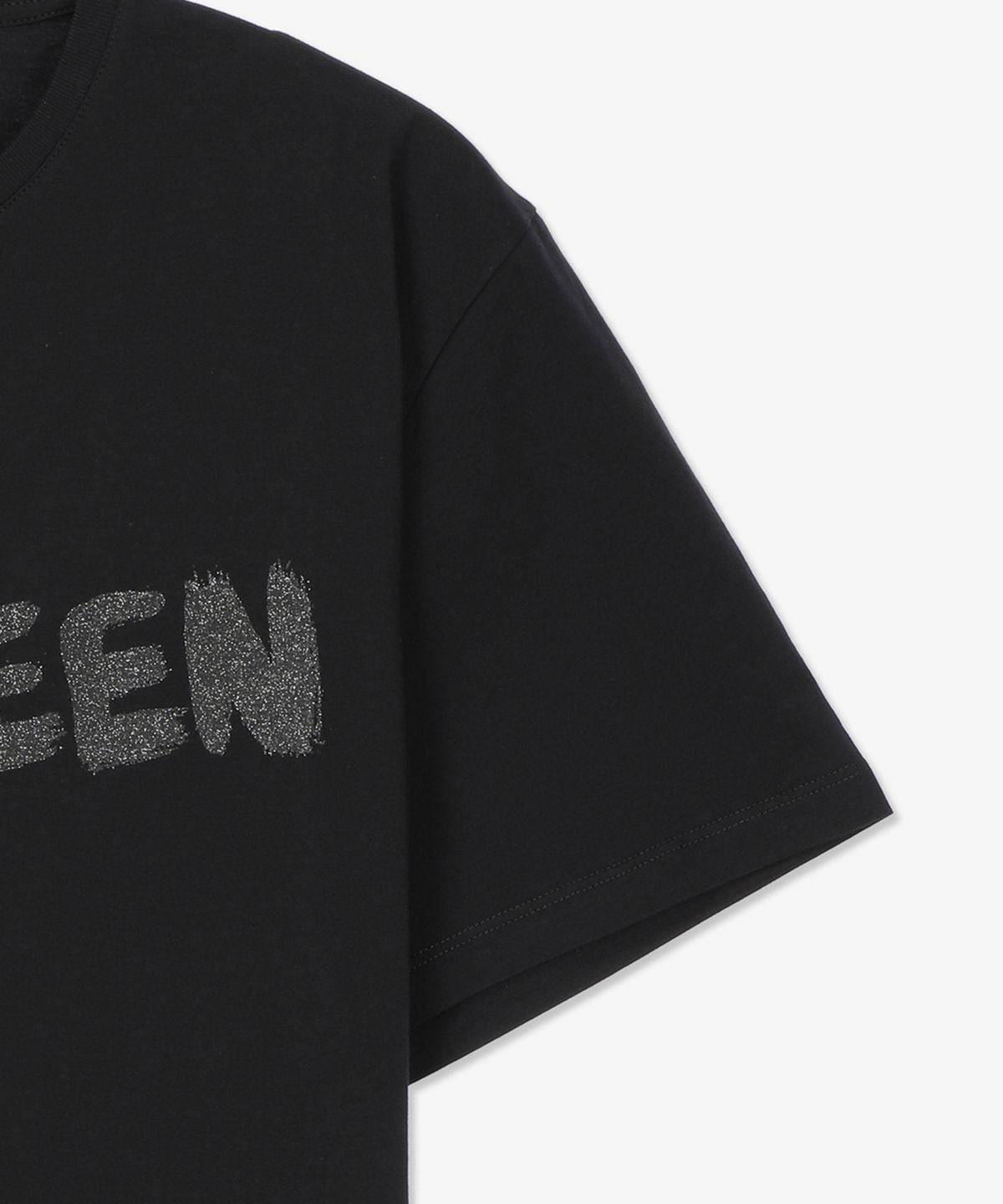 알렉산더 맥퀸(ALEXANDER McQUEEN) 그래피티 반소매 티셔츠 - 블랙 / 794673QTABT0570