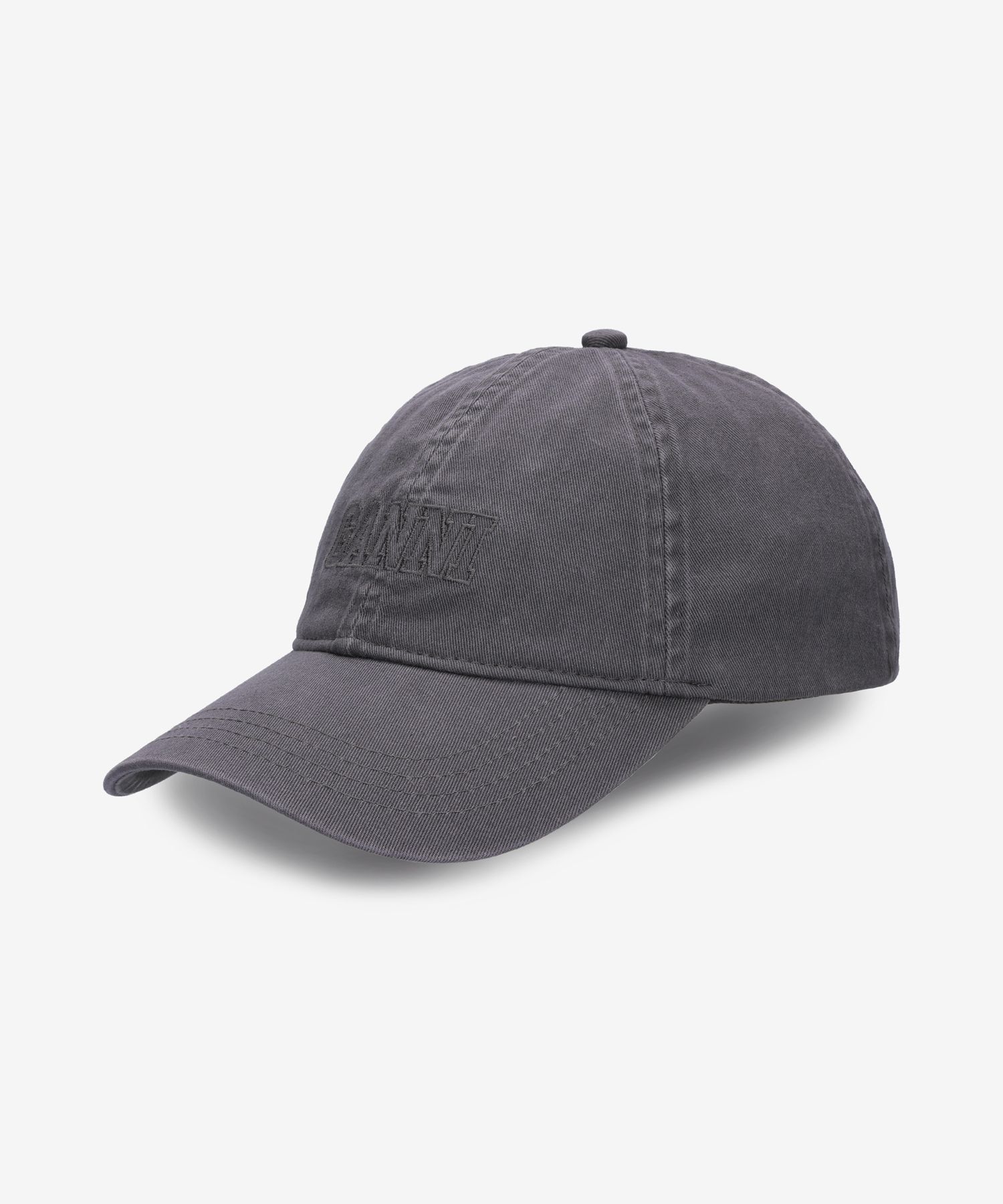 ★Ganni★ Logo Ball Cap Frost Grey A6302523 A6302523SS25 Ganni logo frost grey hat grey embroidery | Pipe and Row