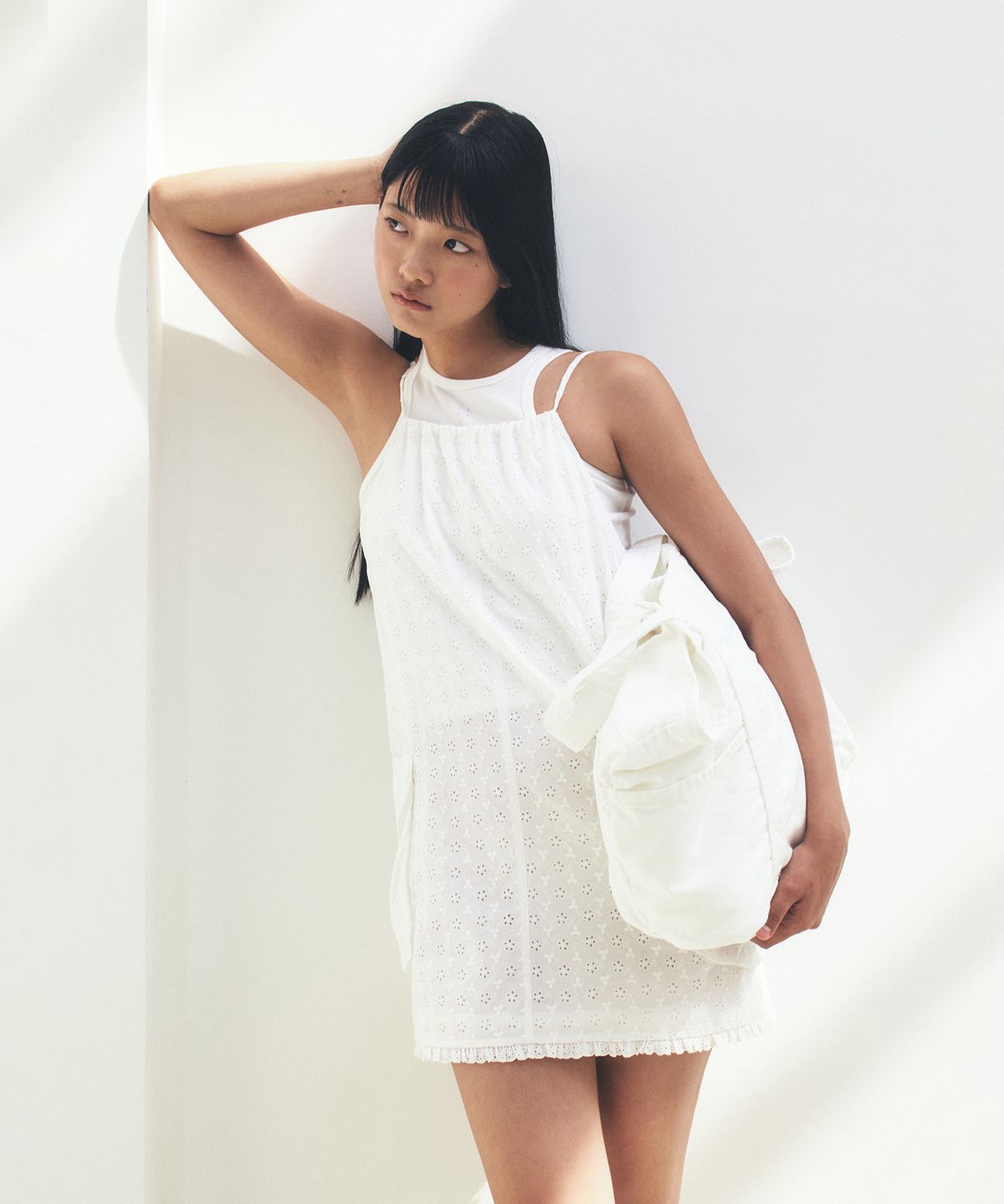 그로브(GROVE) RUSSELL LACE ONE-PIECE_WHITE