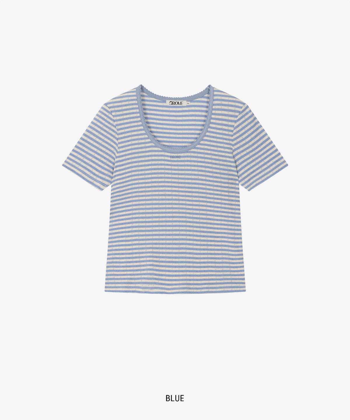 그로브(GROVE) STRIPE SAND T-SHIRT_BLUE