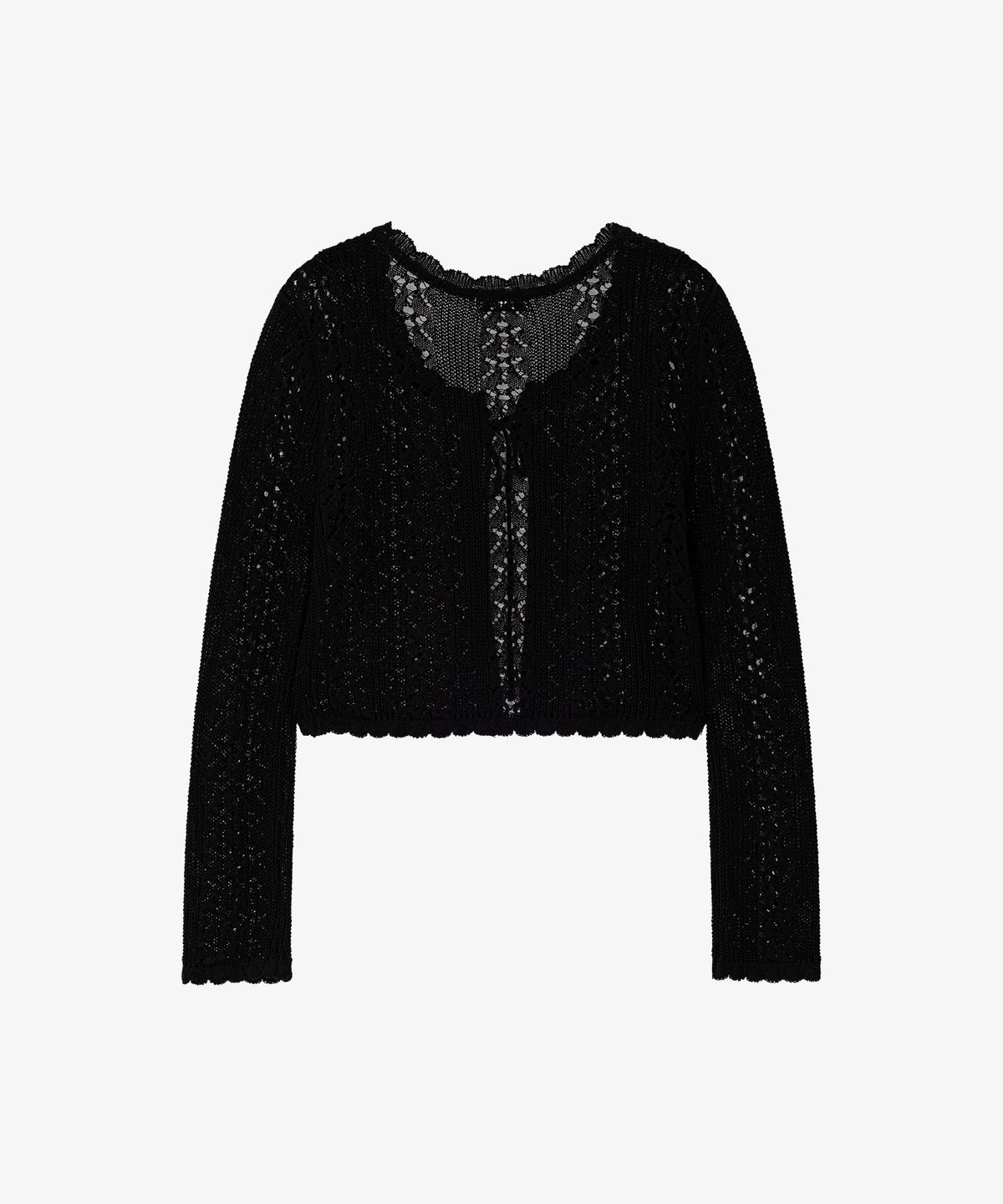 그로브(GROVE) KIKO SKASHI LS CARDIGAN_BLACK