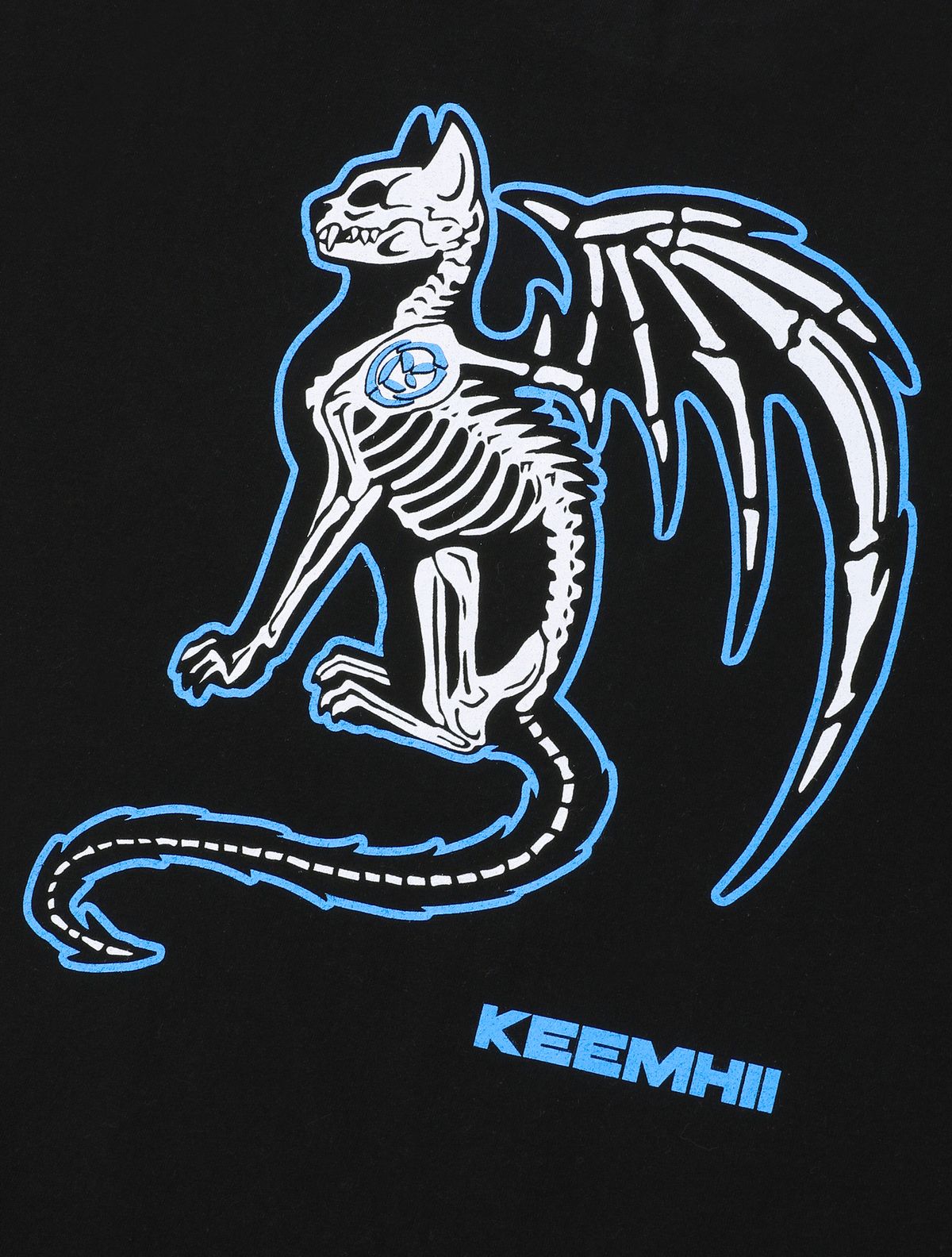 킴히(KEEMHII) 데몬 캣 티셔츠 - [블랙]