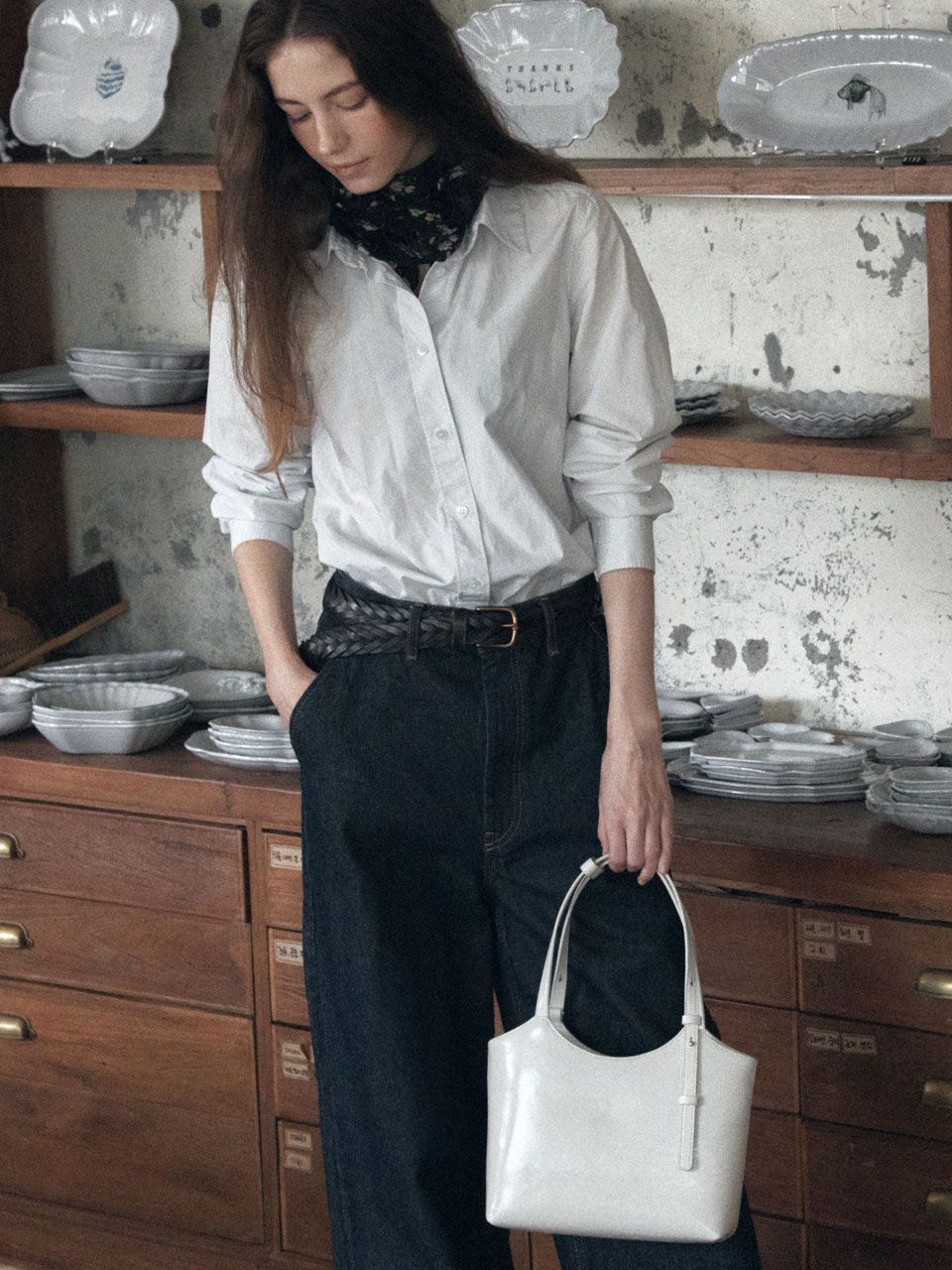 ★DE MERIEL★ 90 Veneta Bag Small Milk veneta Demeriel 90 Veneta Bag Small