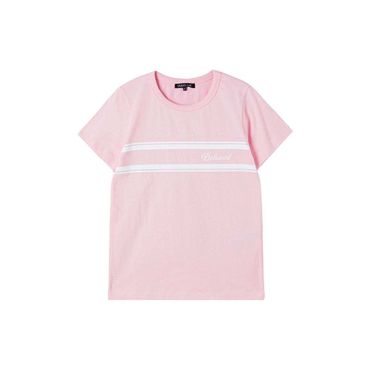 랩(LAP) 멀티스트라이프 레터링티셔츠 AQ2CT460