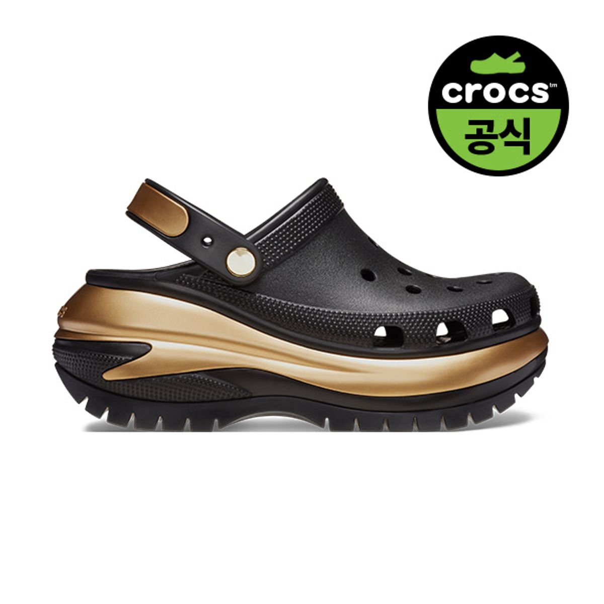 크록스(CROCS) 공용 메가 크러쉬 메탈릭 클로그 BGD (24SUCL210368)