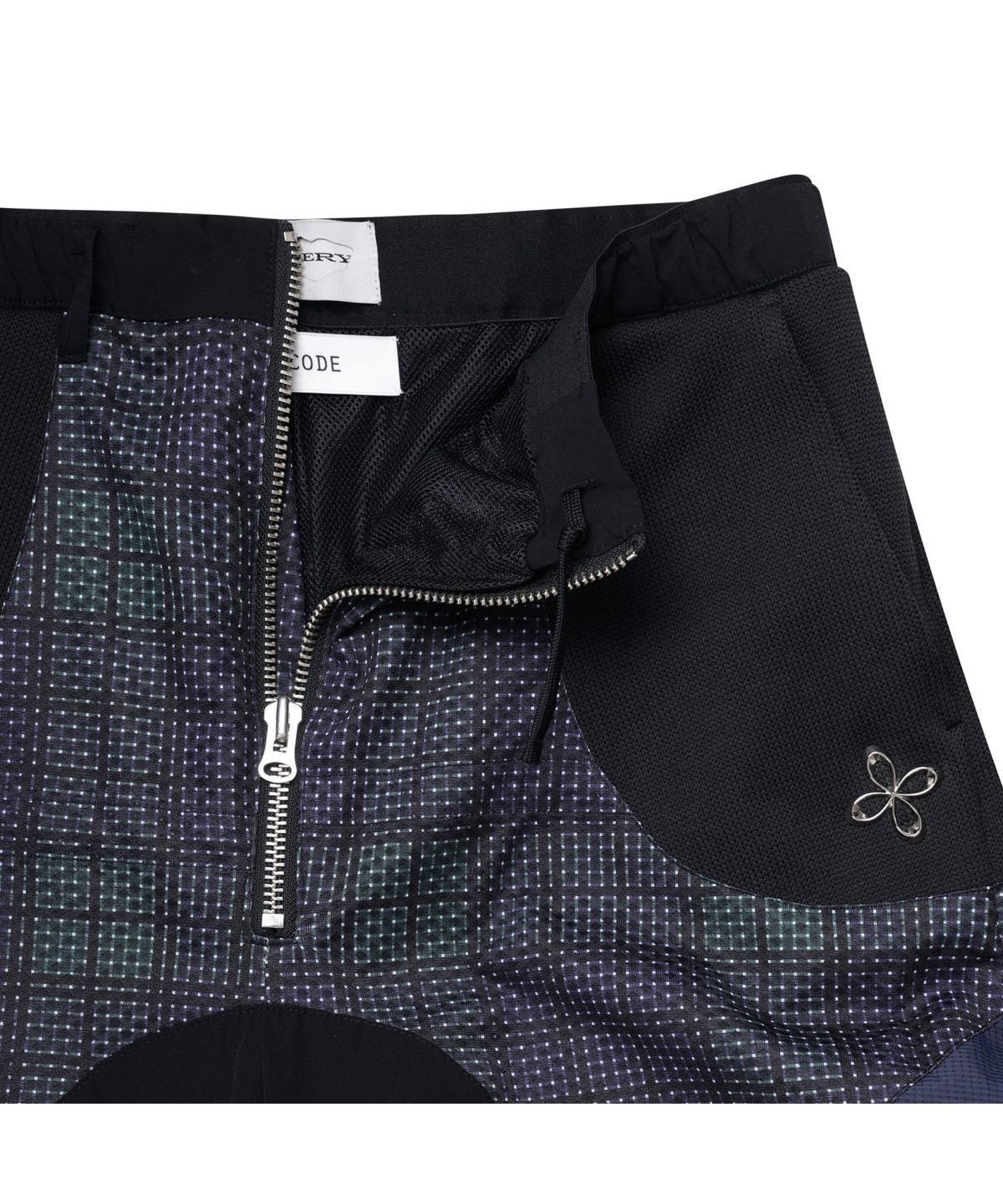 래코드(RECODE) Check Point Patchwork Shorts_R0PAM24102NYX