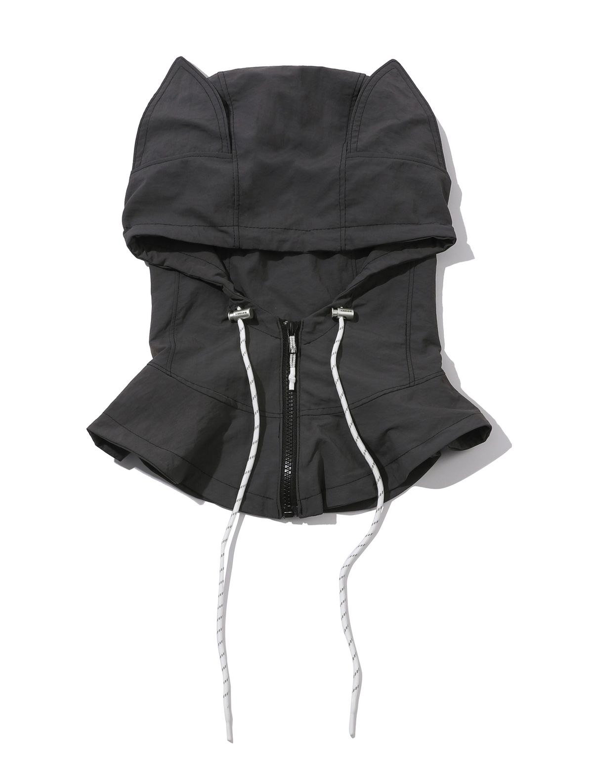 킴히(KEEMHII) 캣 이어 스티치 바라클라바 - [차콜]