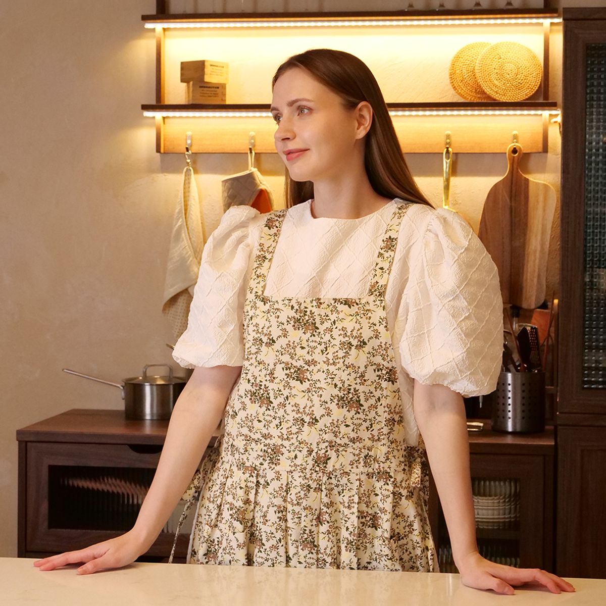 포시엘라(POSIELLA) 플로리스트 원피스 앞치마 플라워 H형