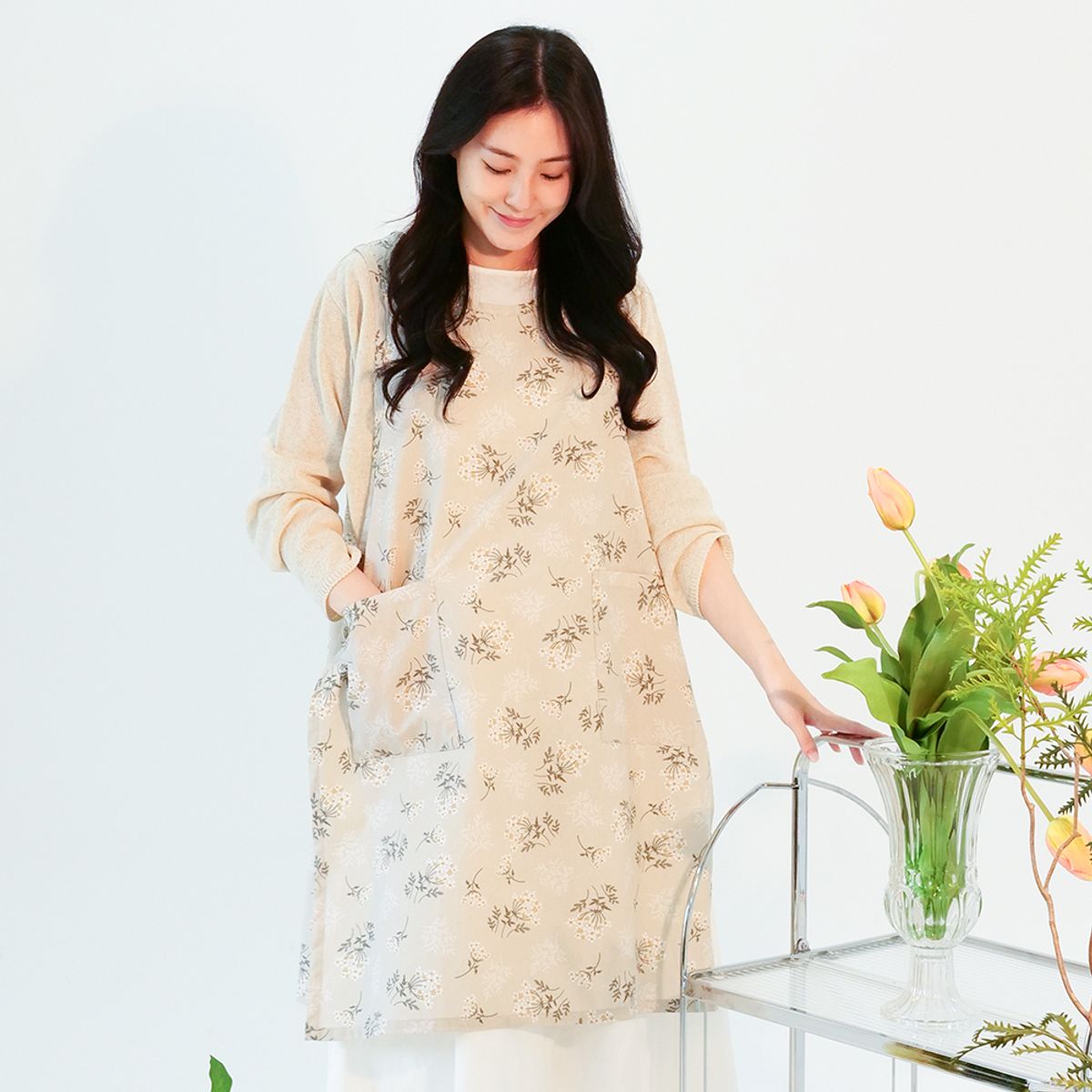 포시엘라(POSIELLA) 플로리스트 원피스 데이지 앞치마