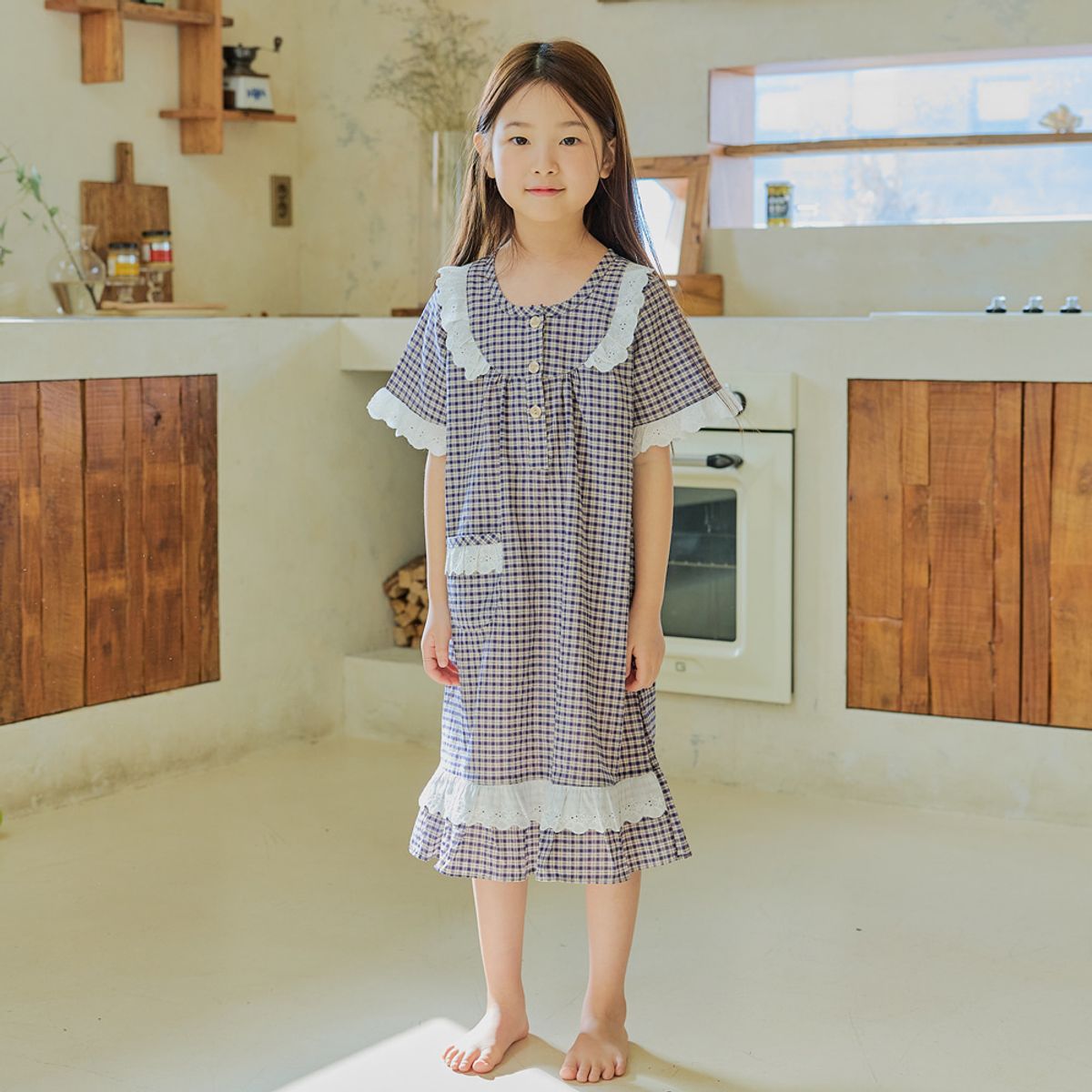 찌니야(JJNIYA) 토리 순면 아동반팔원피스잠옷