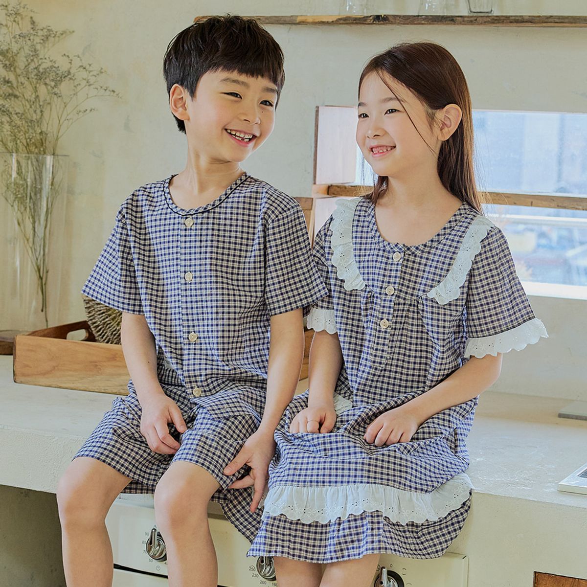 찌니야(JJNIYA) 토리 순면 아동반팔원피스잠옷
