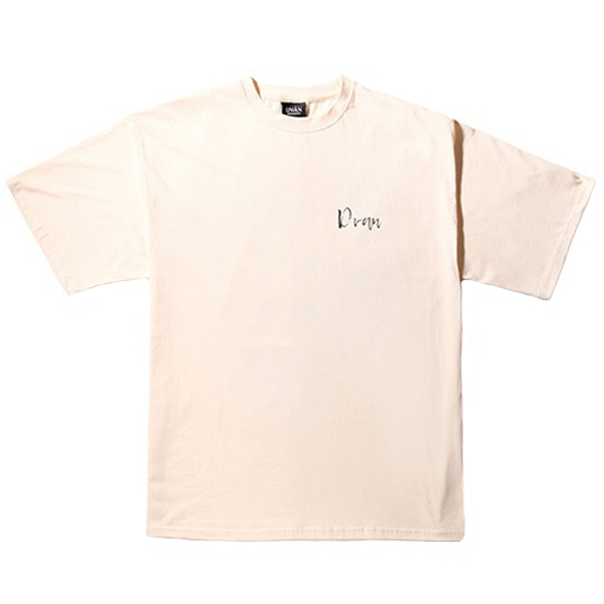 드반(DVÀN) DVAN MEANS WITH FLOWER EMB HALF SLEEVE T-SHIRT (BEIGE) 드반 민즈 플라워 자수 티셔츠 (베이지)