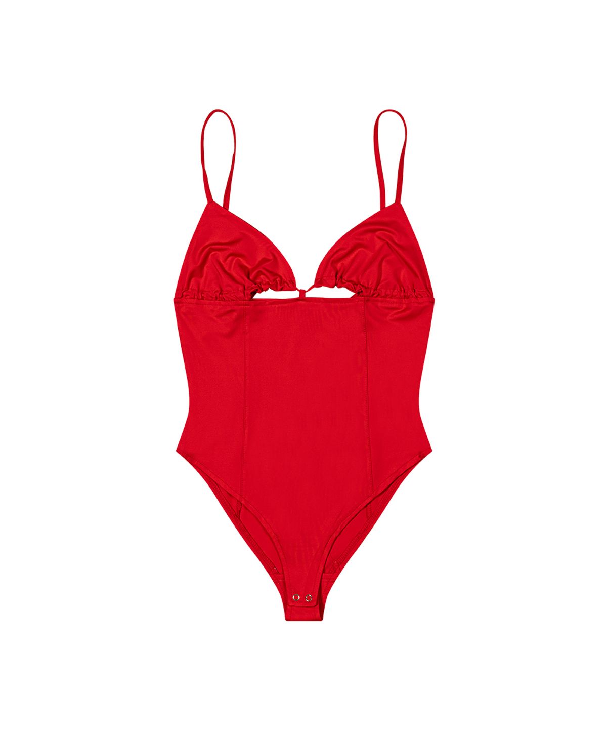더포르타(THEPORTA) 3WAY CUT OUT SHIRRING BODYSUIT, RED