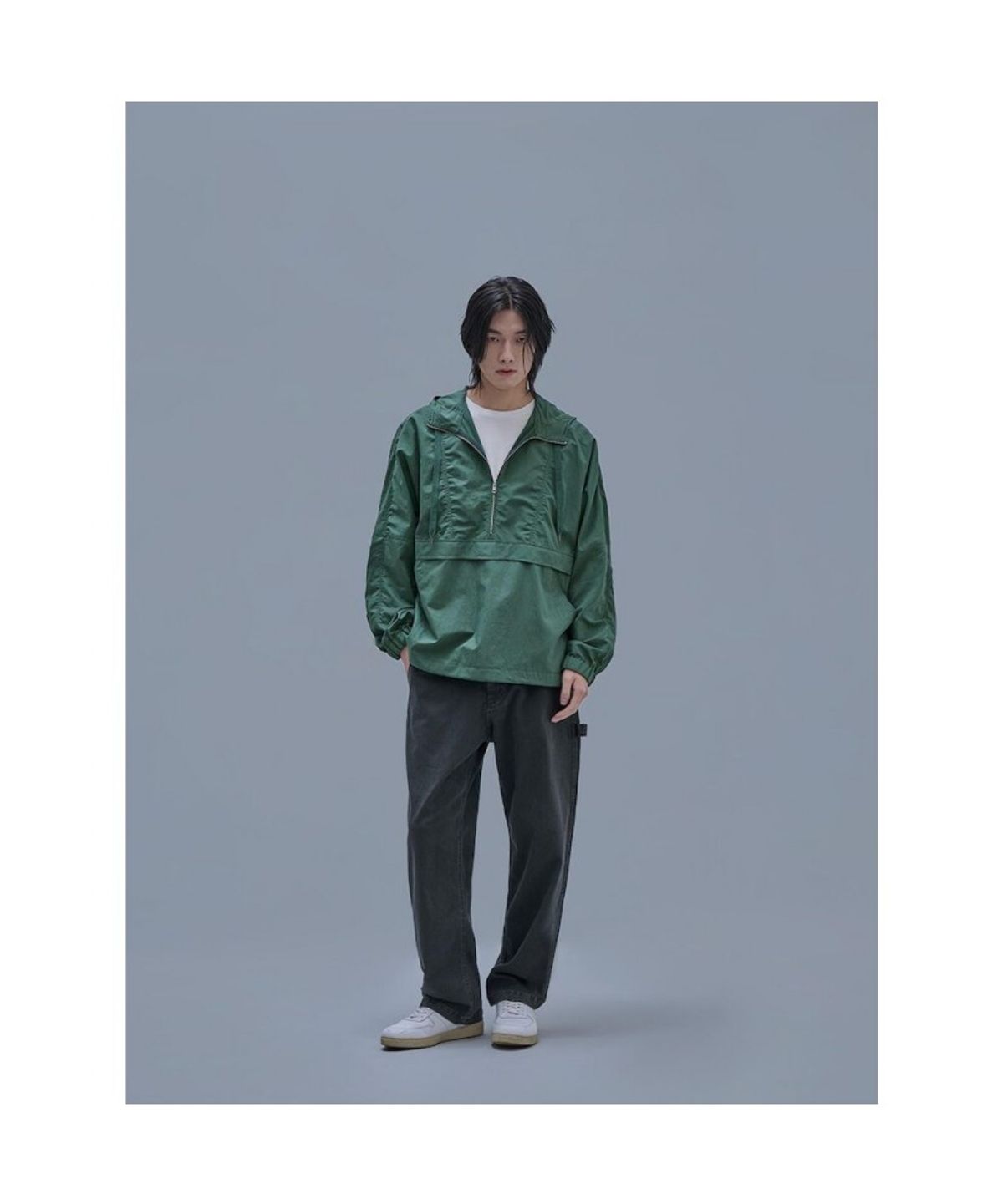 시프트지(SHIFT.G) Overfit Cotton Hood Anorak  Green