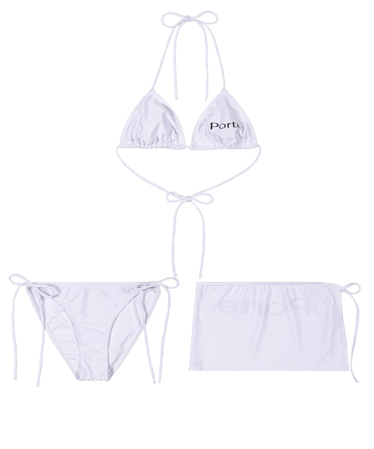 더포르타(THEPORTA) PORTA LOGO BASIC BIKINI, PEARL WHITE