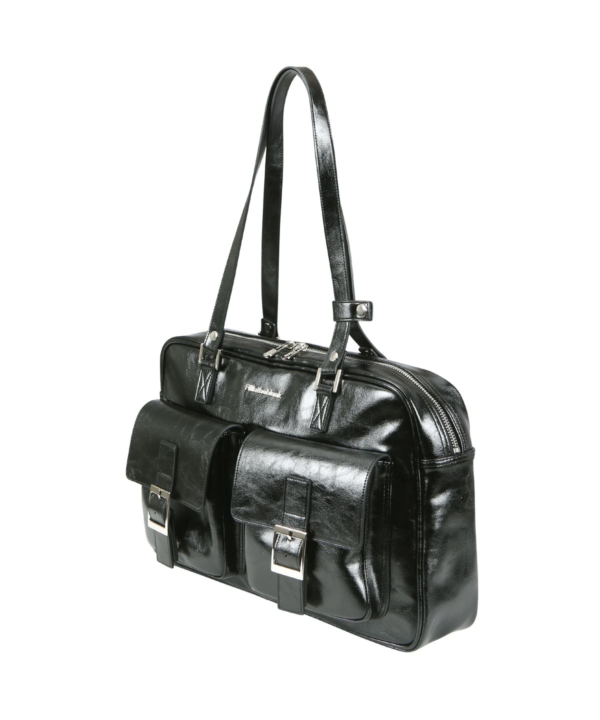 필인더블랭크(FILLINTHEBLANK) PK Shoulder Bag (glossy)(black)