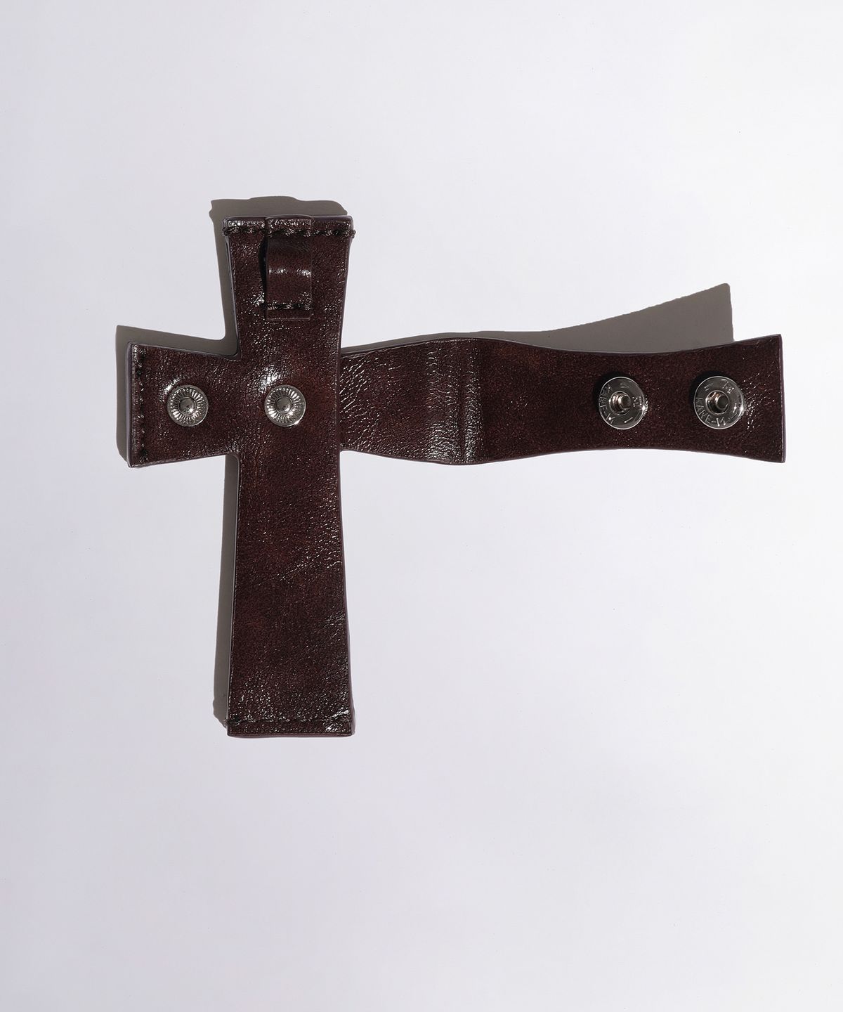 스컬프터(SCULPTOR) [Sculptor X Ed Hardy] Cross Leather Strap Wallet Brown
