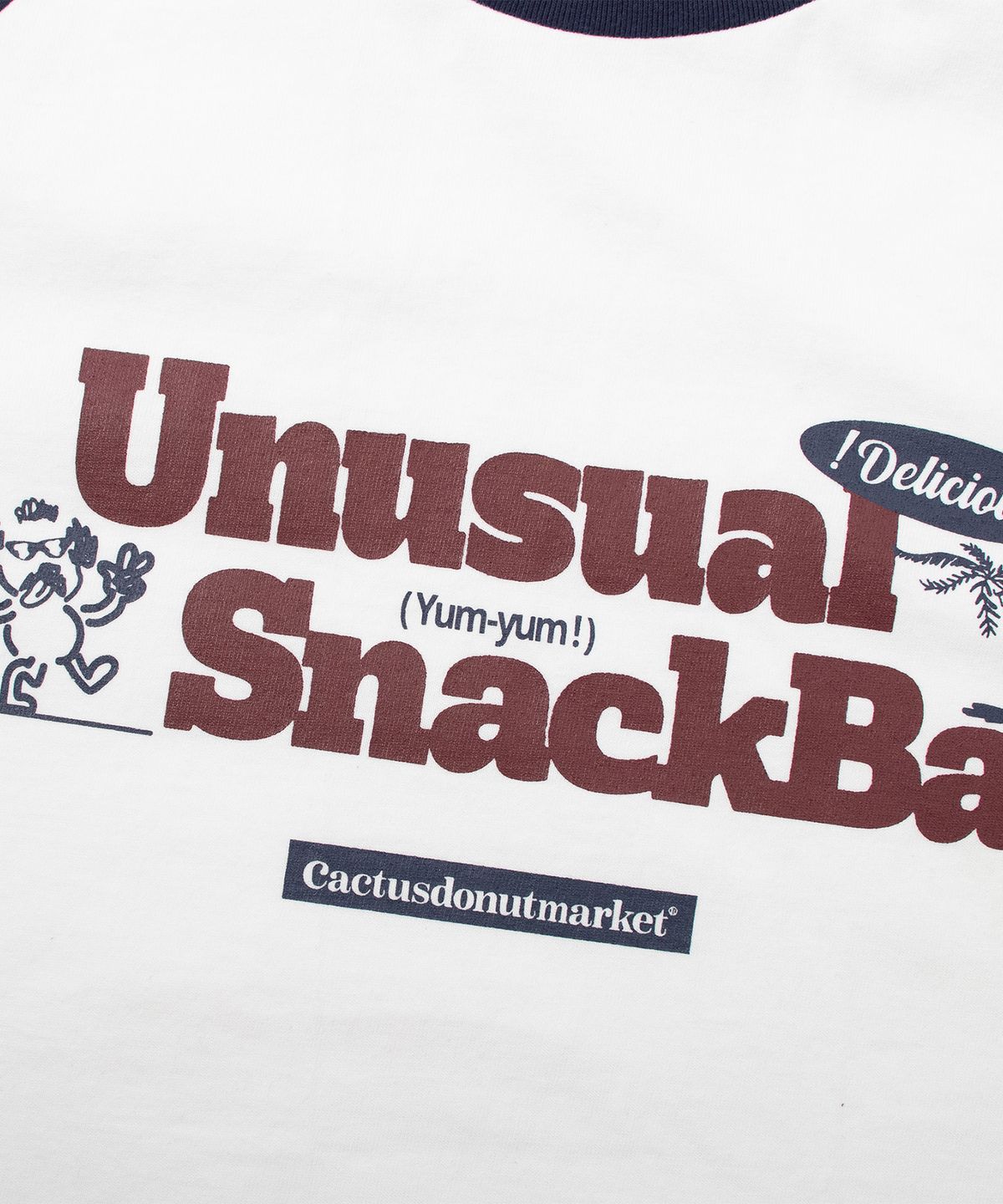 캑터스도넛마켓(CACTUSDONUTMARKET) SnackBar Raglan T-Shirt - White