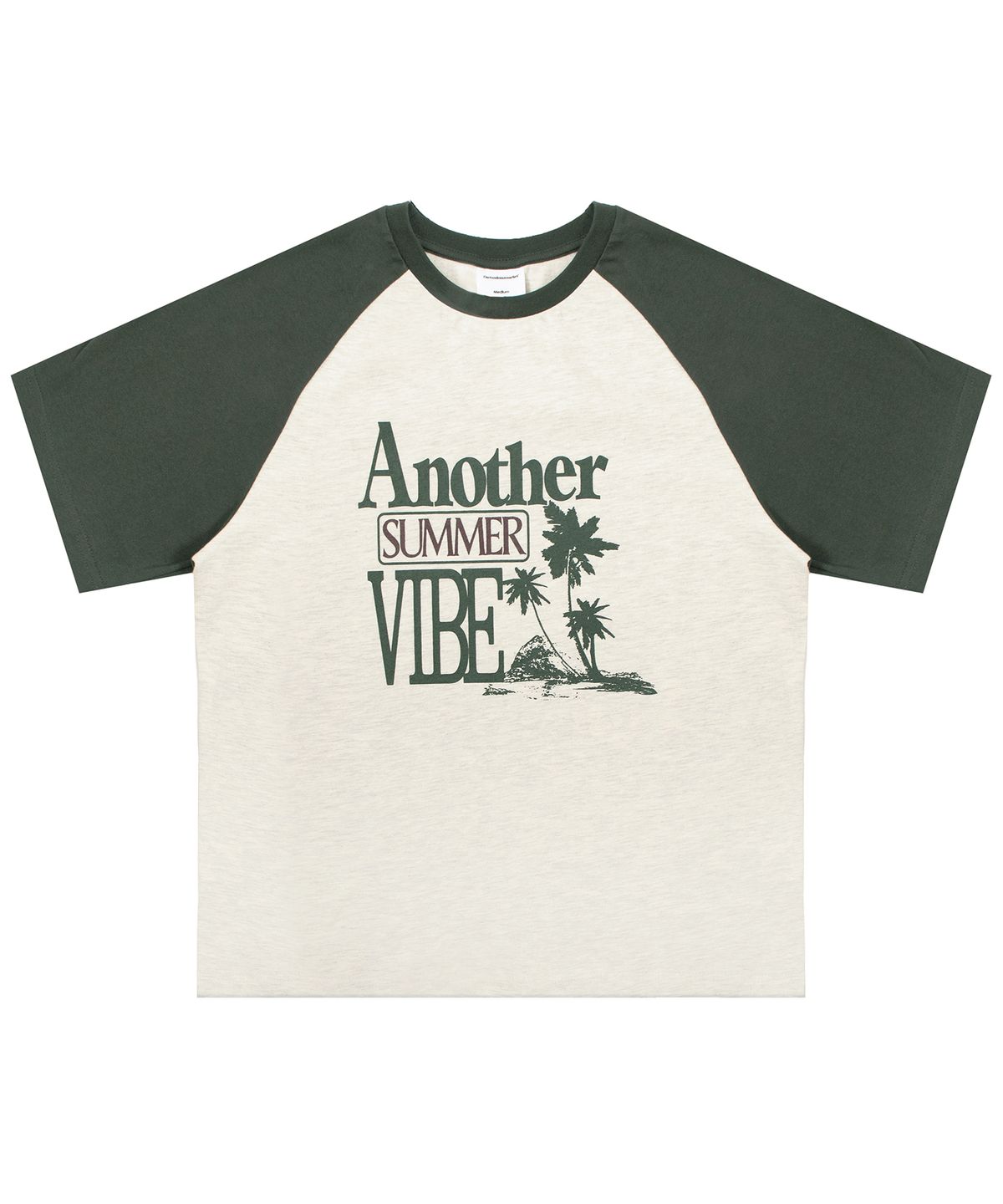 캑터스도넛마켓(CACTUSDONUTMARKET) Summer Vibe Raglan T-Shirt - Khaki
