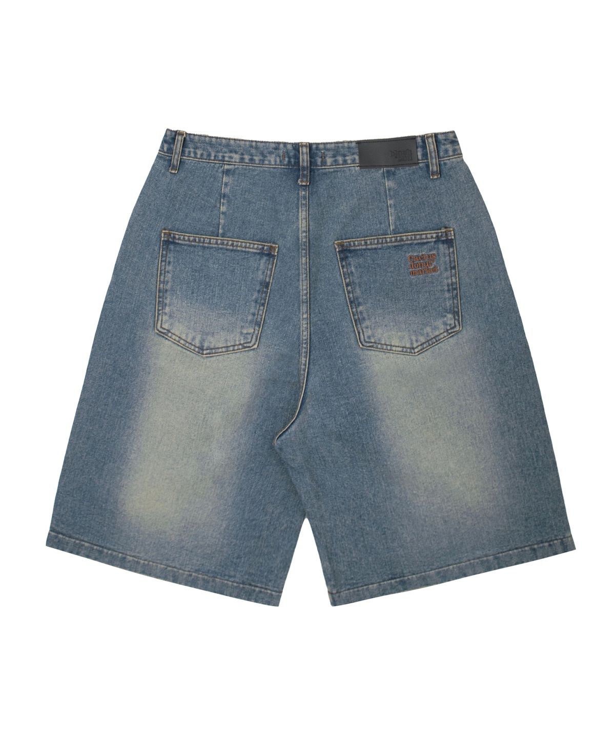 캑터스도넛마켓(CACTUSDONUTMARKET) One Tuck Bermuda Denim Pants - Yellow Blue