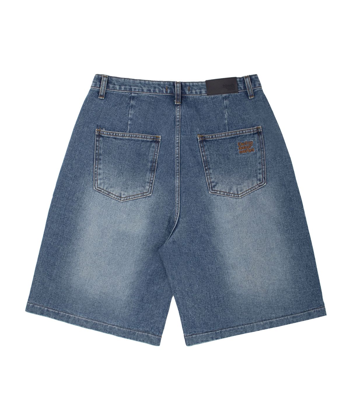 캑터스도넛마켓(CACTUSDONUTMARKET) One Tuck Bermuda Denim Pants - Blue