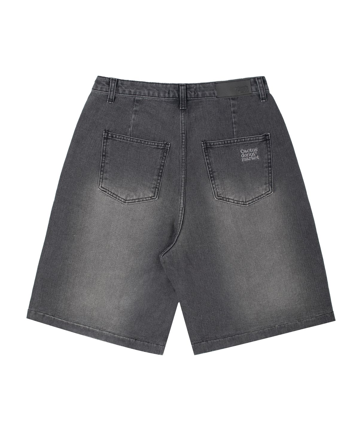 캑터스도넛마켓(CACTUSDONUTMARKET) One Tuck Bermuda Denim Pants - Black
