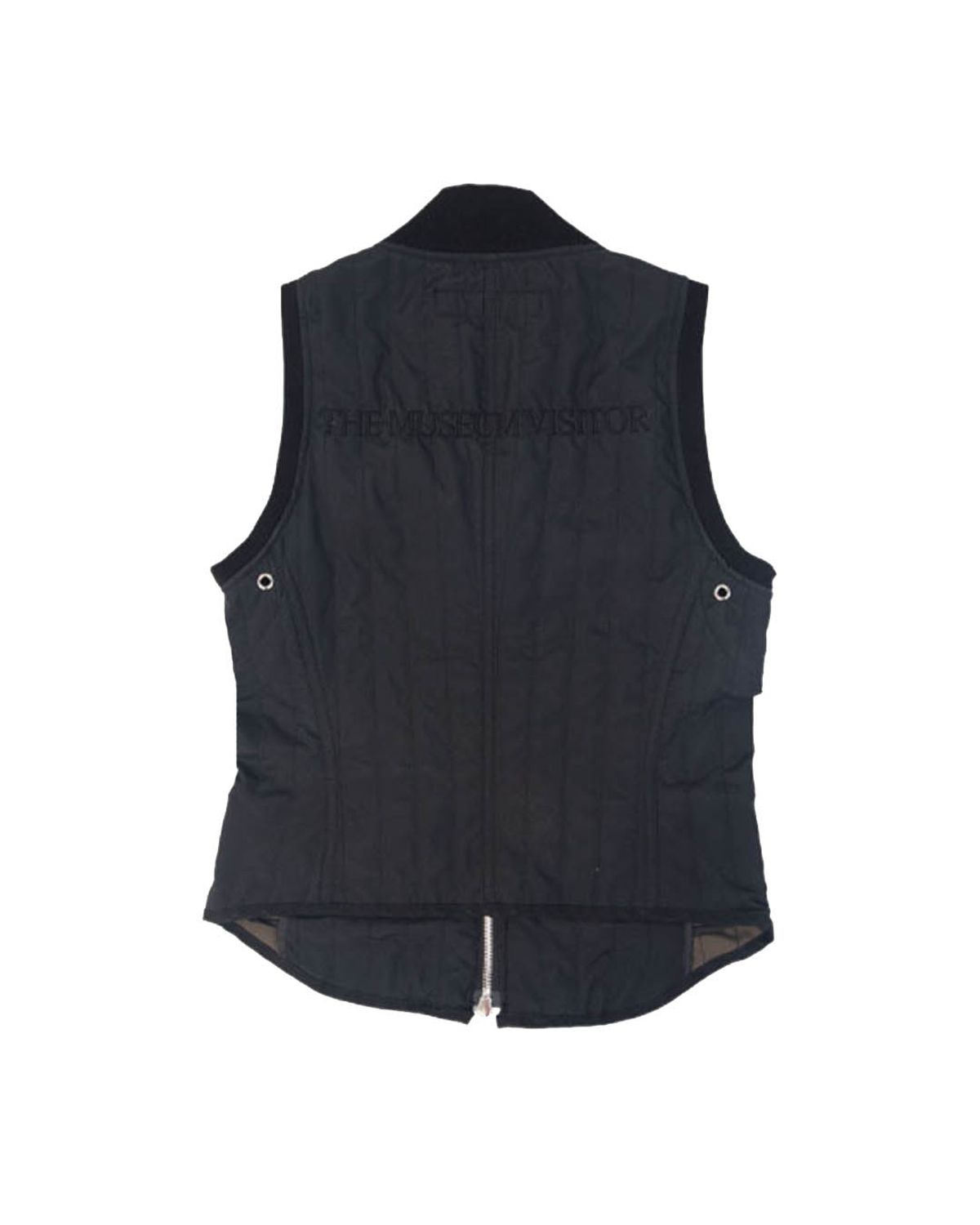 더뮤지엄비지터(THEMUSEUMVISITOR) STRIPE QUILTING VEST (BLACK)