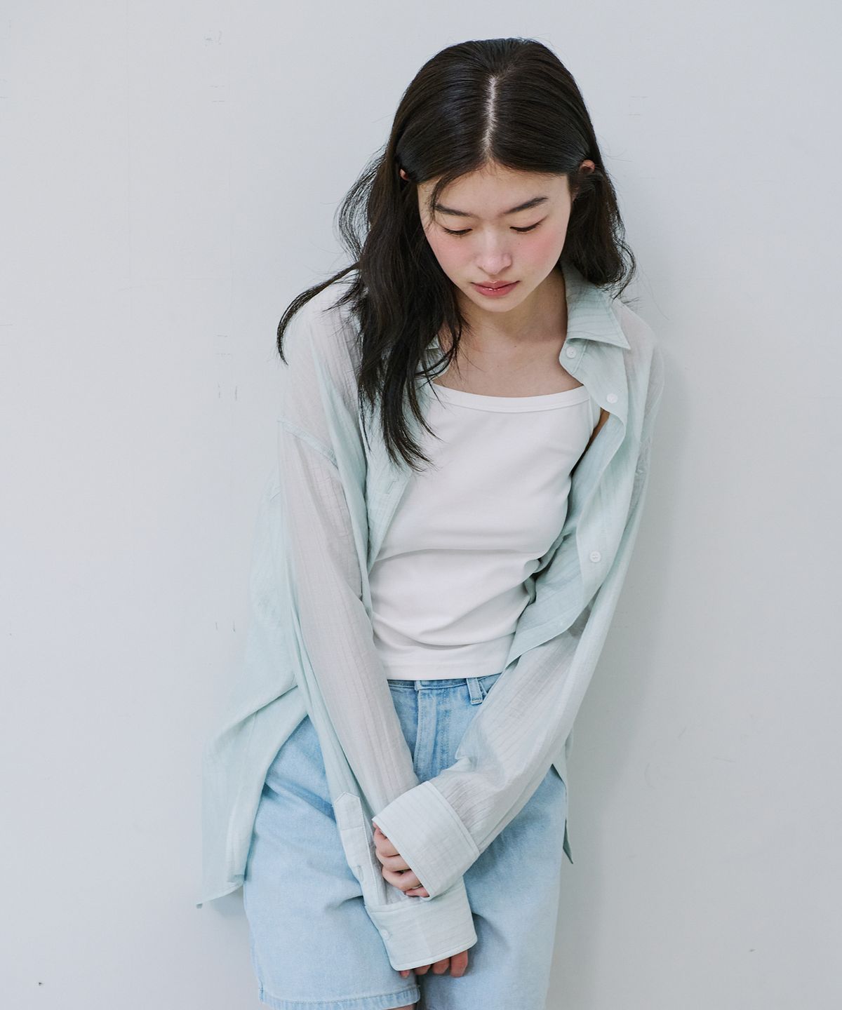 엽페(YUPPE) SOFT OVER SHIRT_MINT