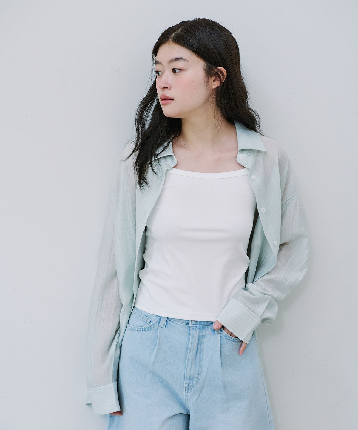 엽페(YUPPE) SOFT OVER SHIRT_MINT