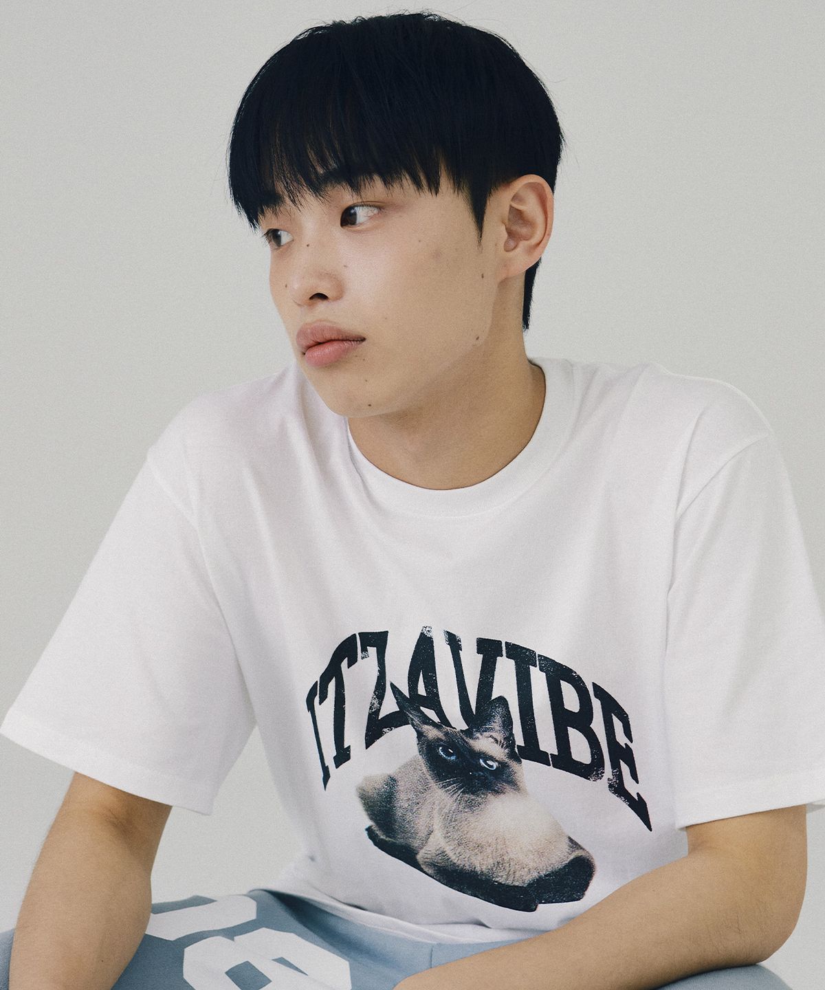 잇자바이브(ITZAVIBE) SIAMESE CAT VINTAGE LOGO T SHIRT