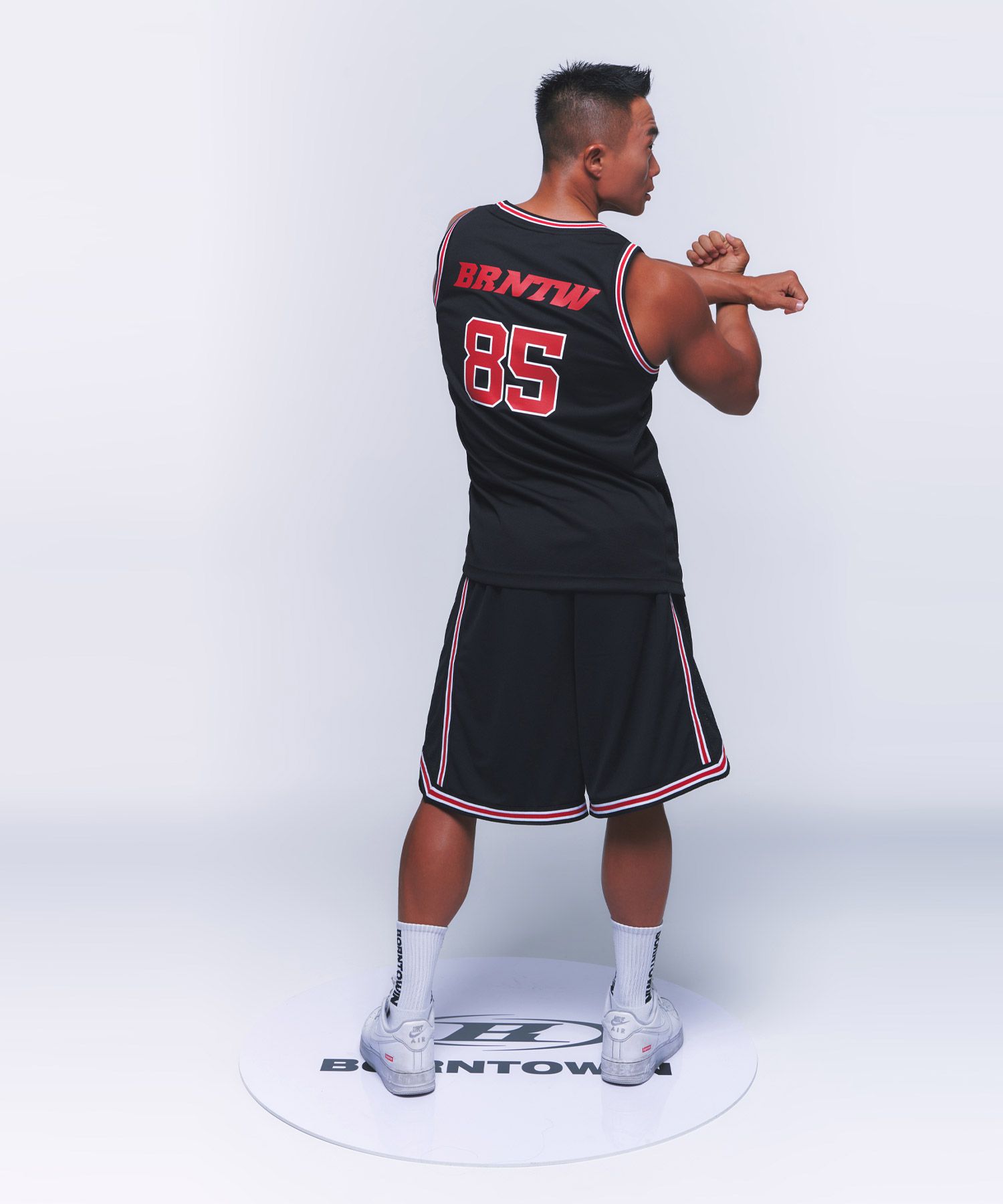 ★2024SS新作★BORN TO WIN★85 BOOSTER MESH JERSEY SLEEVELESS MUSINSA | BORN TO WIN 85 BOOSTER MESH JERSEY HALF PANTS [BLACK]