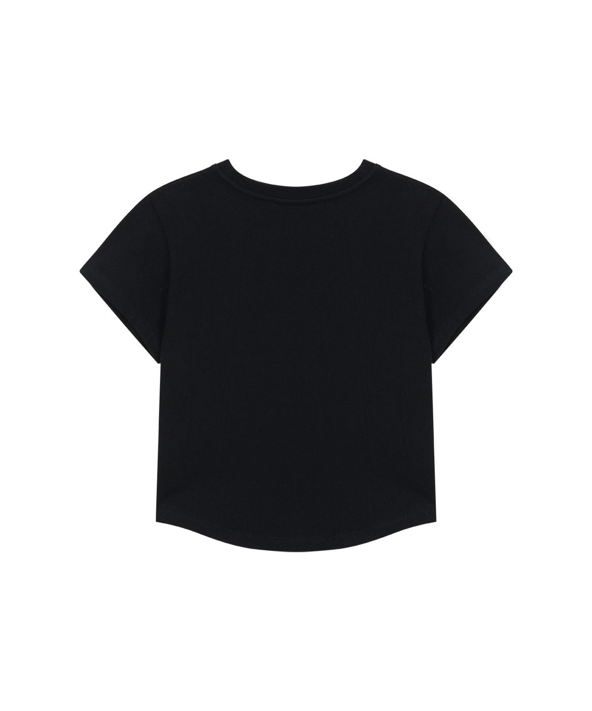 잇자바이브(ITZAVIBE) ITZ MINI LOGO CROP T SHIRT - BLACK