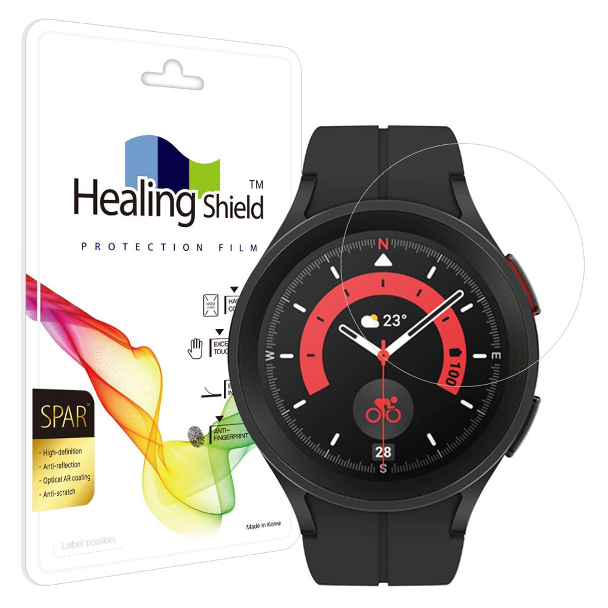 힐링쉴드(HEALINGSHIELD) 갤럭시워치5 프로 45mm 슈페리어 AR 고화질 액정보호필름 2매