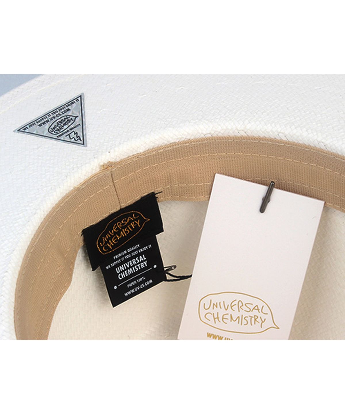 유니버셜 케미스트리(UNIVERSAL CHEMISTRY) Summer Basic Line White Fedora 여름모자